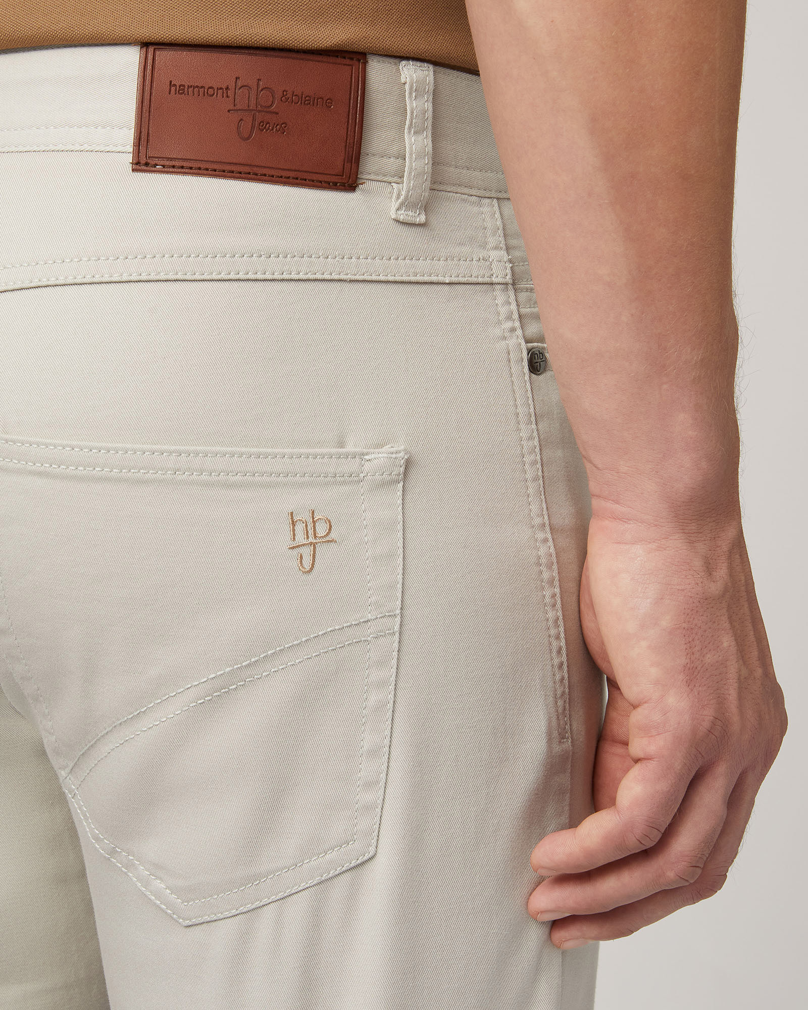 Five-Pocket Twill Pants, Sand, large image number 2