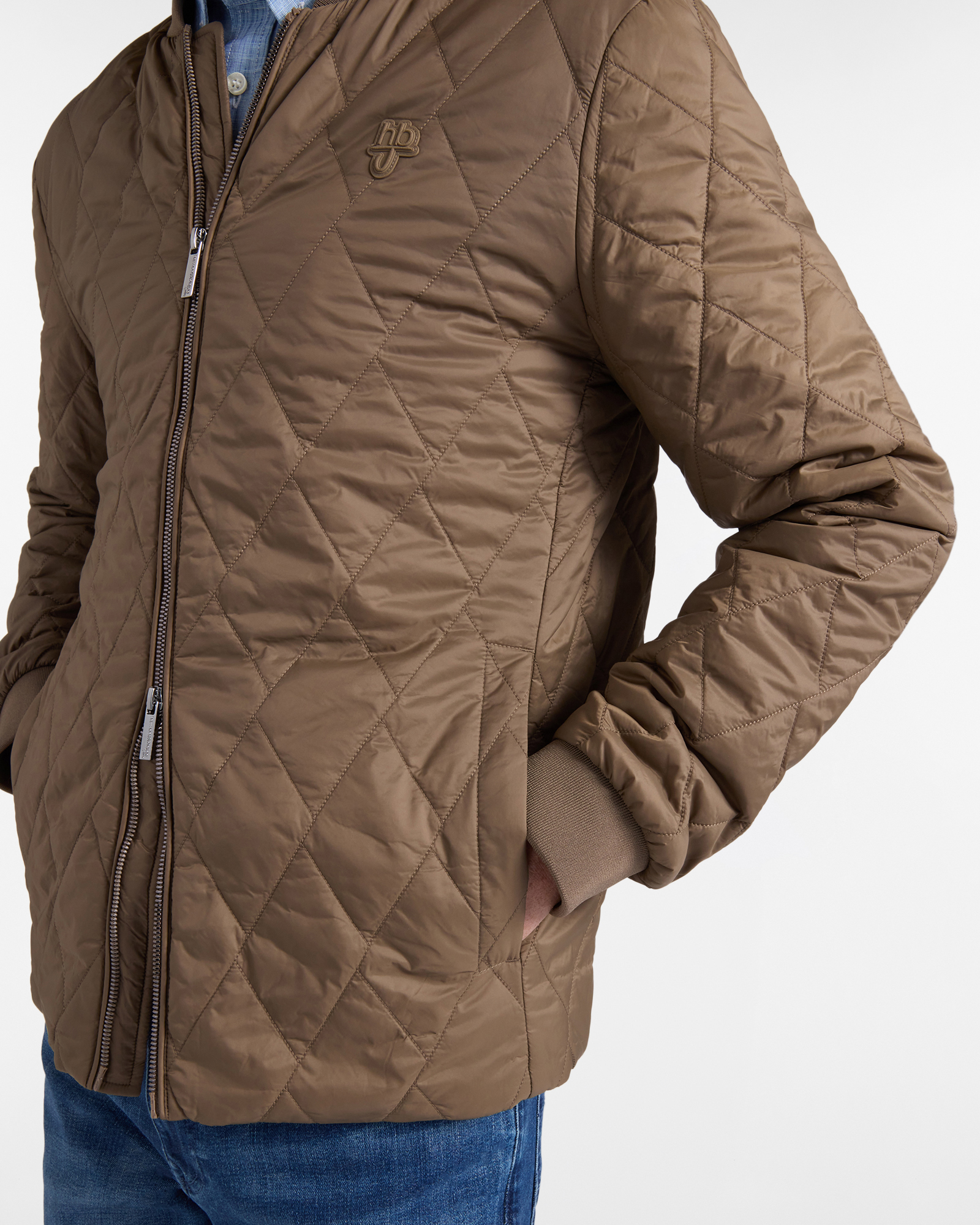 Padding Jacket Uomo Trapuntata, Marrone chiaro, large image number 2