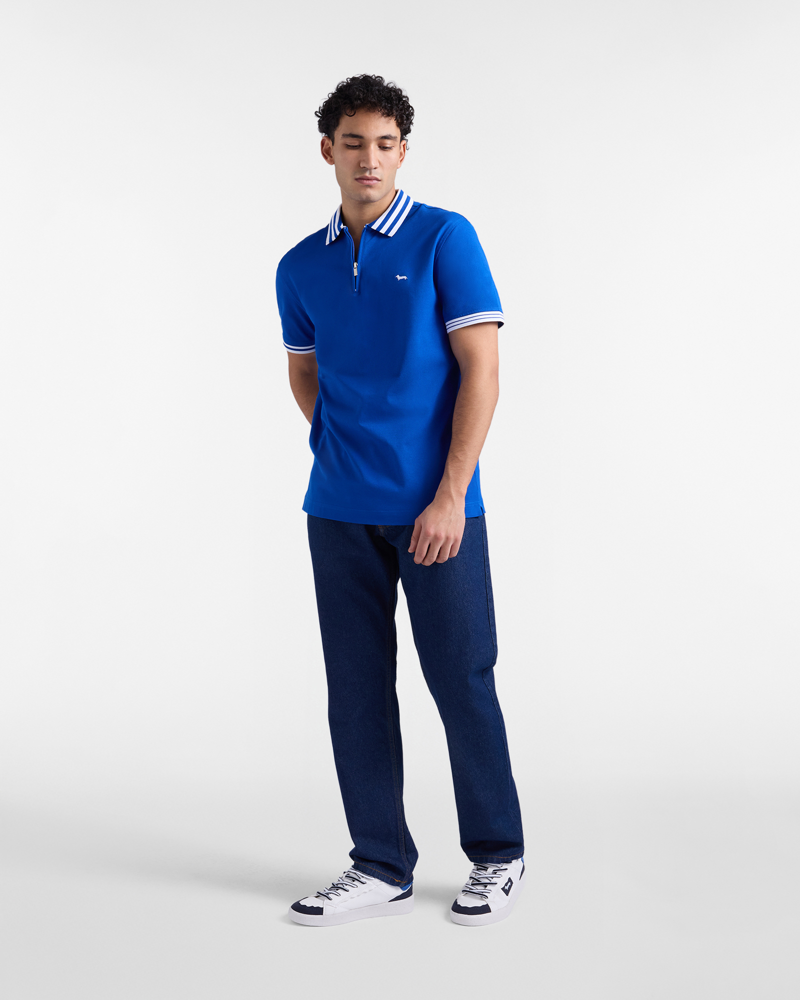 Men's narrow-fit selvedge denim trousers, Denim Blue, large image number 3