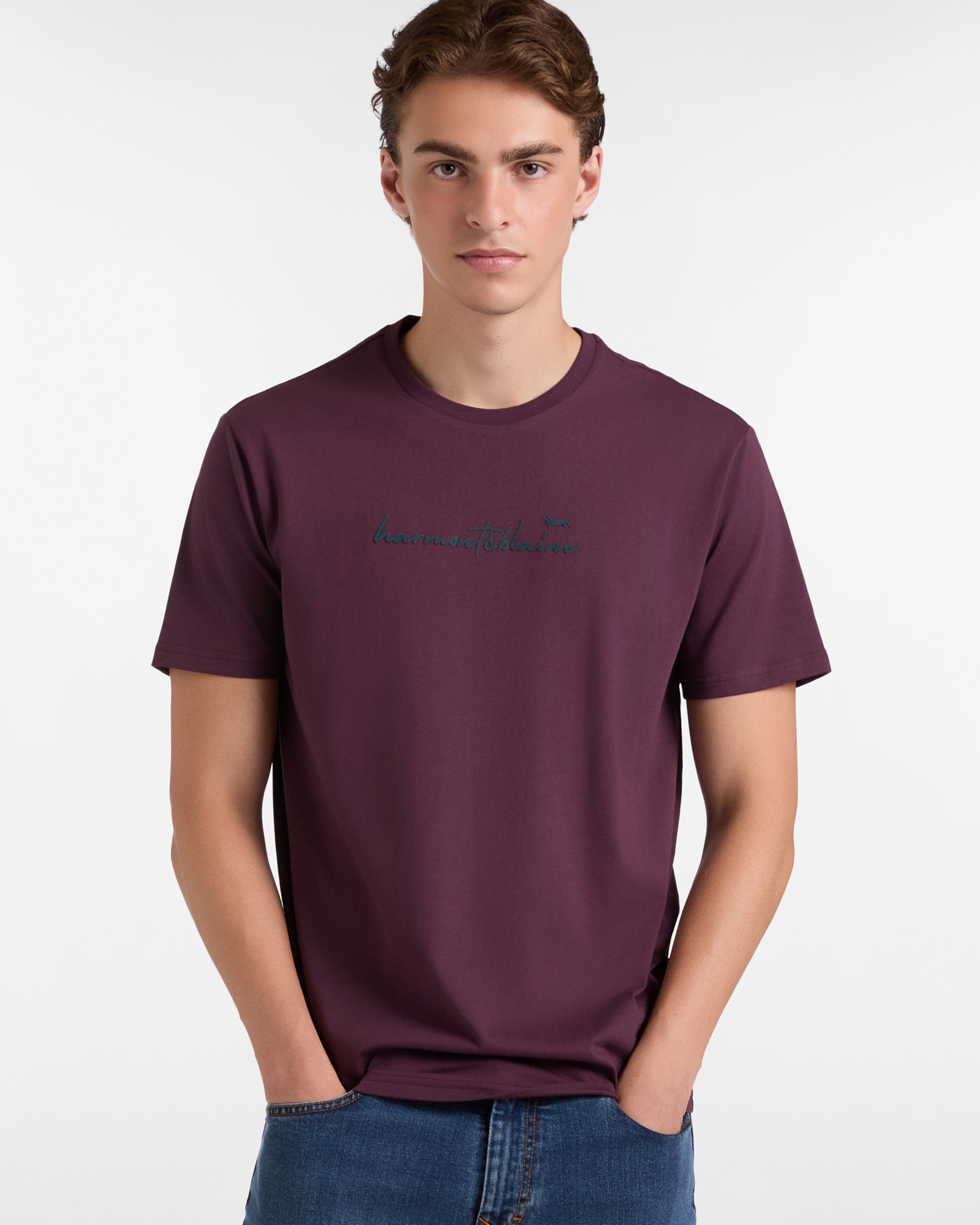 T-shirt En Coton Avec Lettrage 3D, Rouge Foncé, large image number 0
