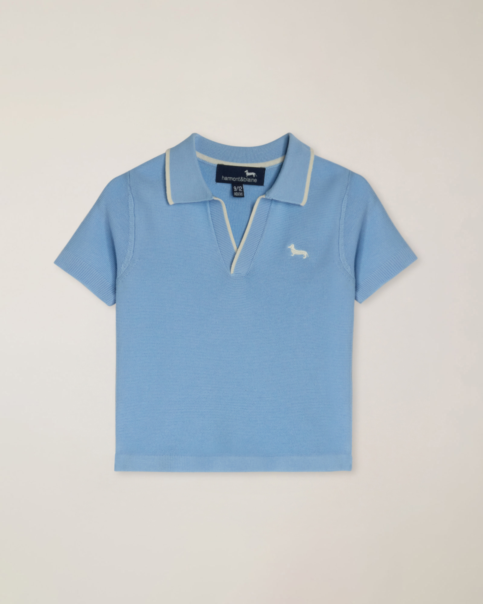 Polo de manga corta con logotipo bordado