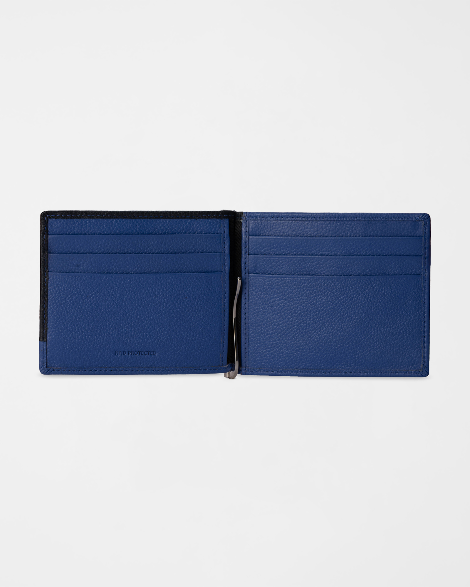 Men&rsquo;s Genuine Leather Wallet with Money Clip, LIGHT BLUE, large