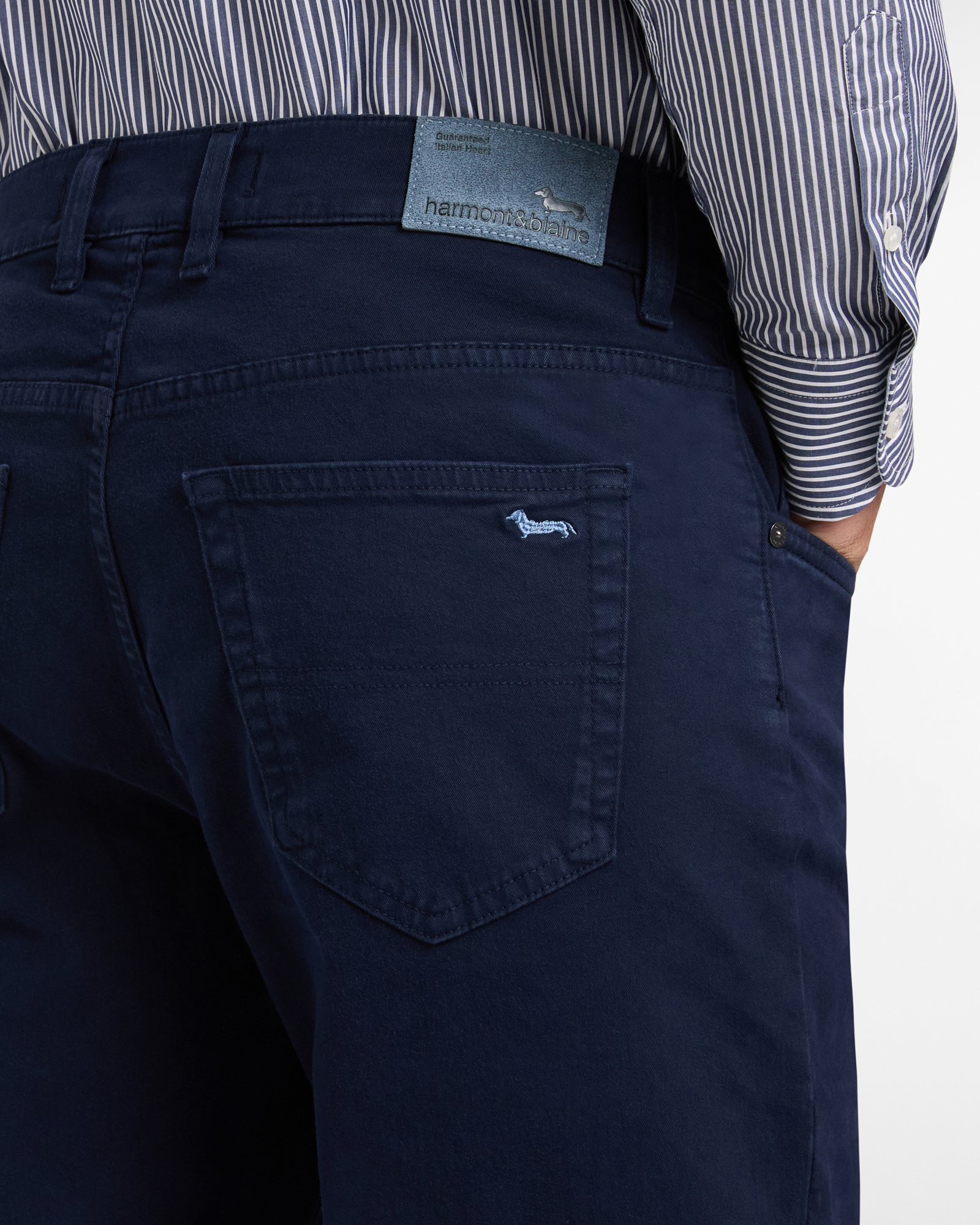 Regular Fit Gabardine Pants, Navy Blue, large image number 2