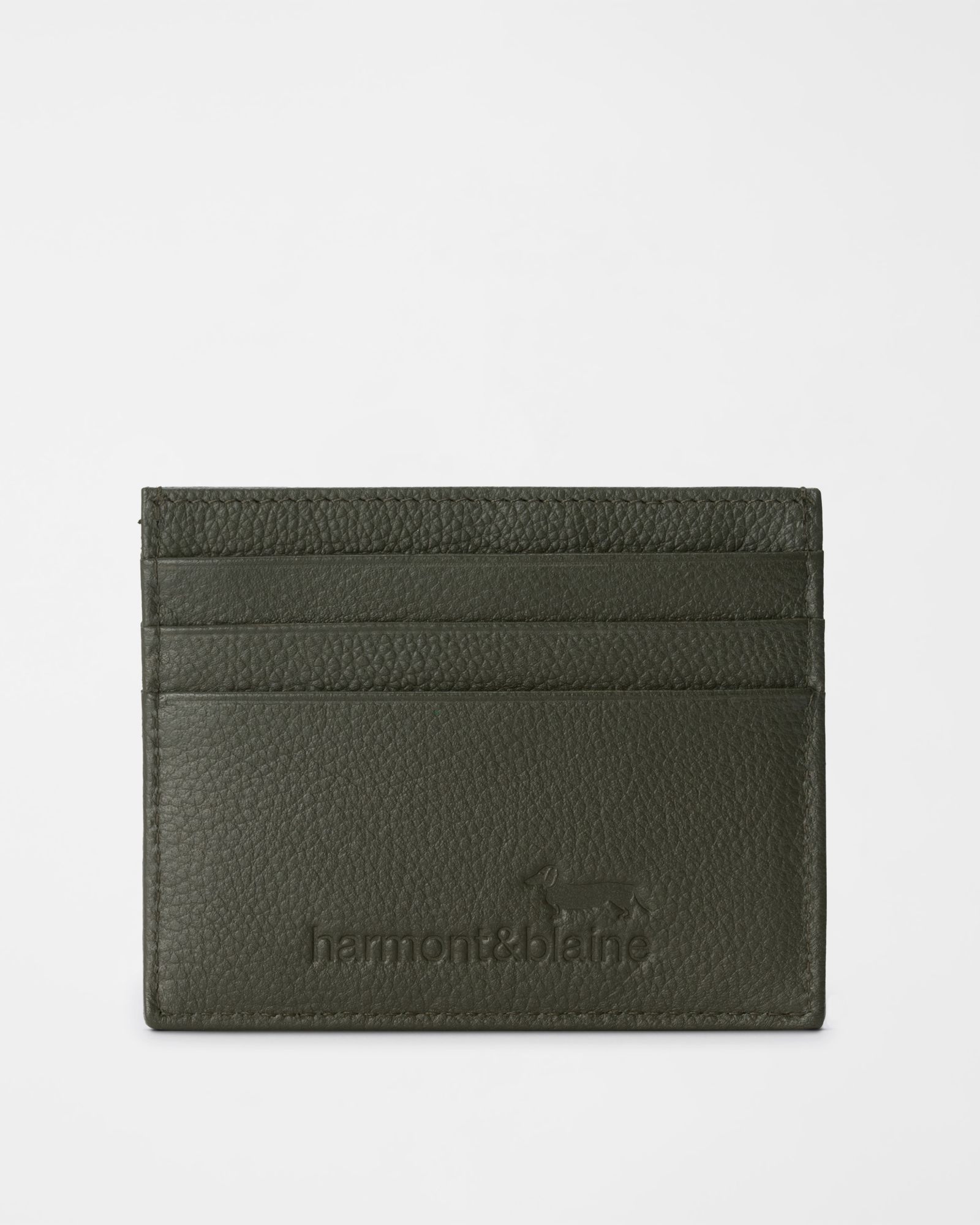 Men&rsquo;s Genuine Leather Card Holder with All-Over Brown Dachshund Design