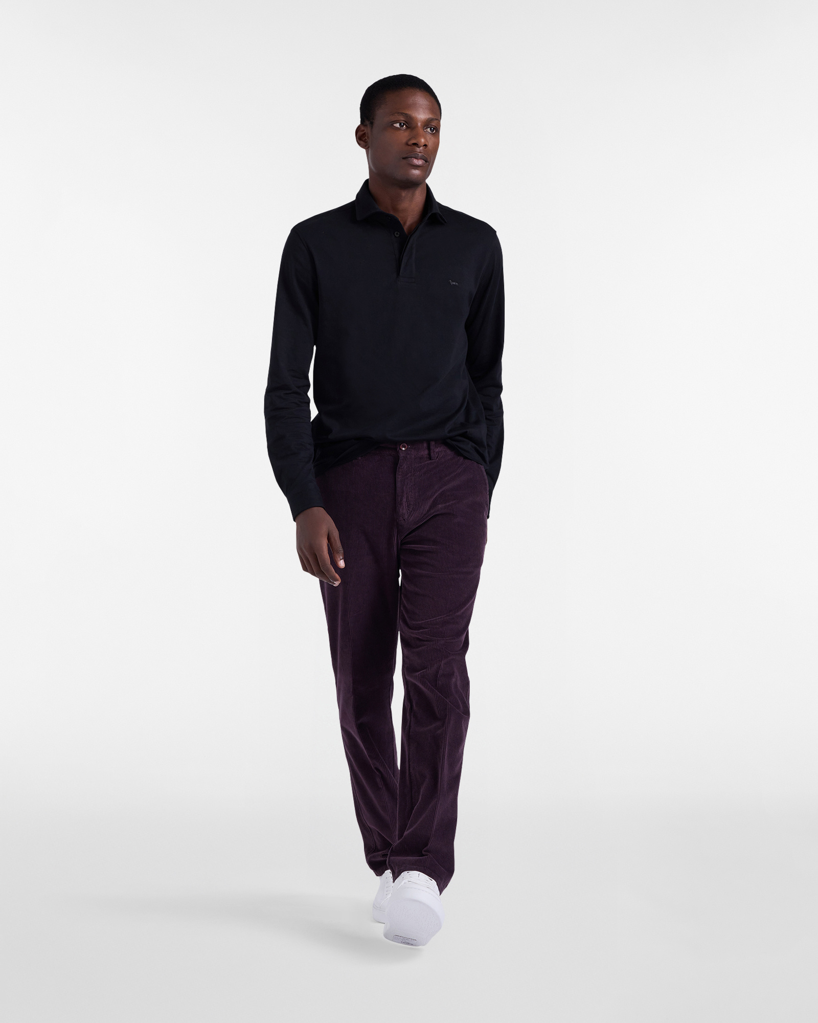 Regular Under-Jacket Polo Shirt, Black, large image number 3