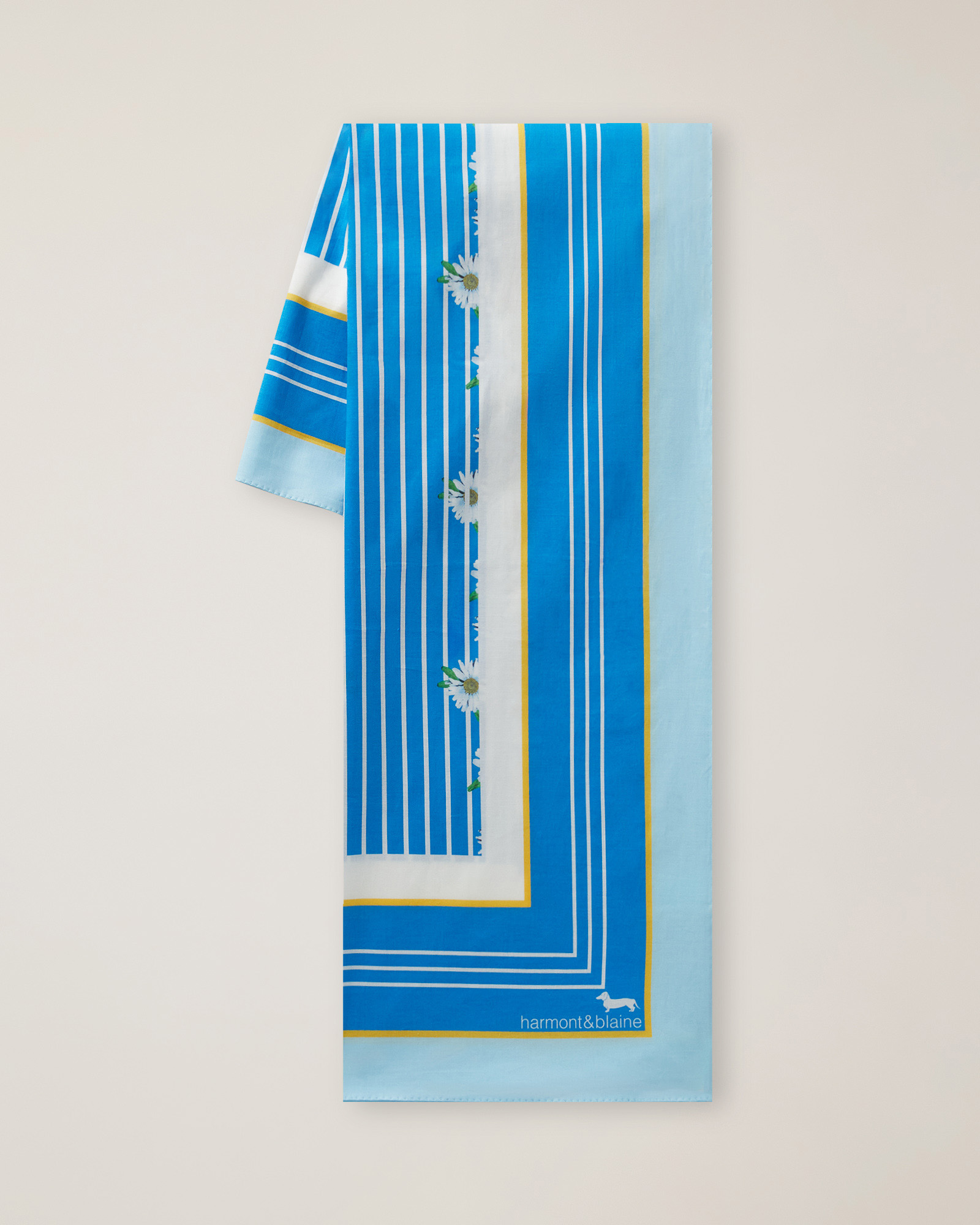 Striped and Daisy-Print Pareo