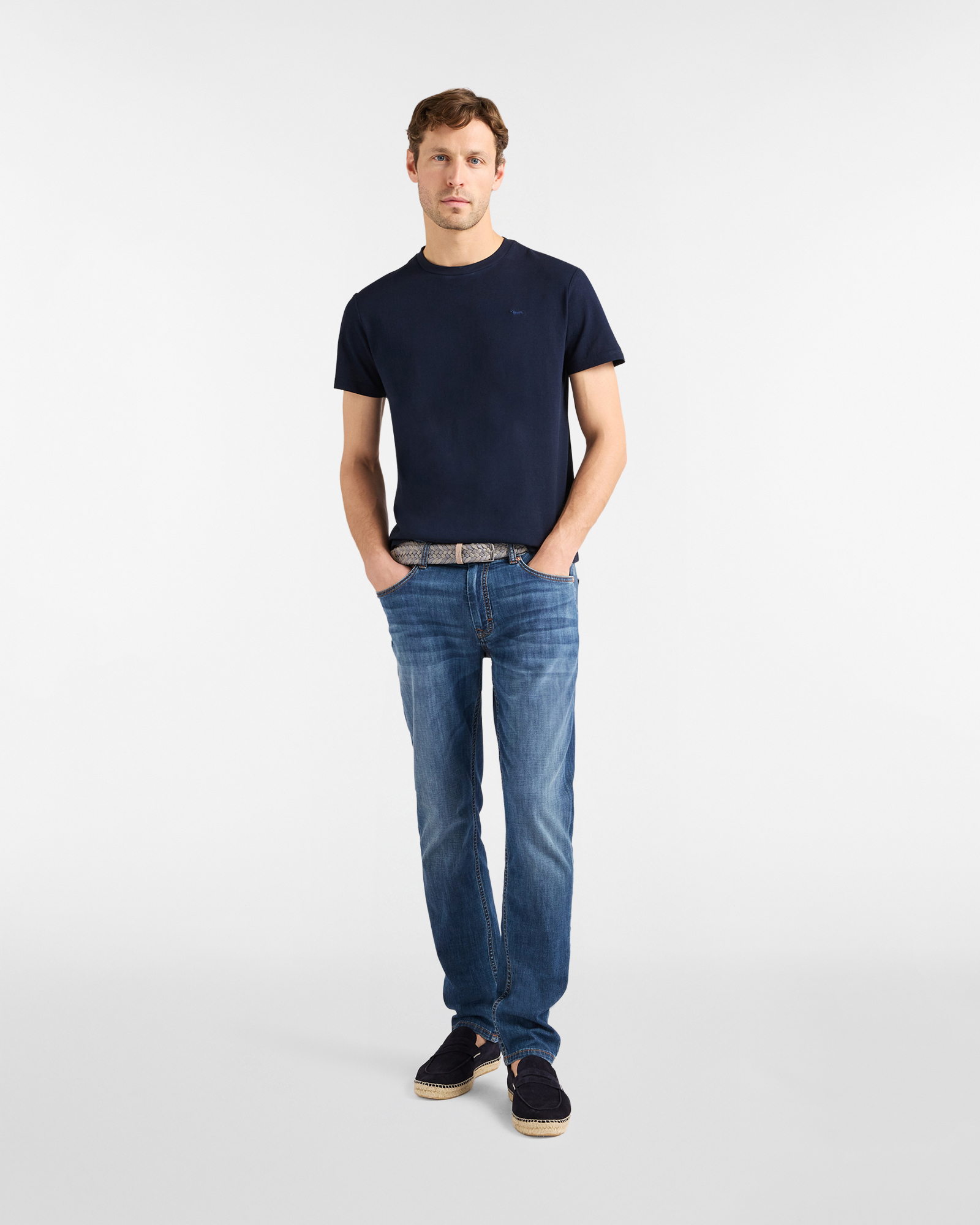 Regular-fit cotton T-shirt, Blue, large image number 3