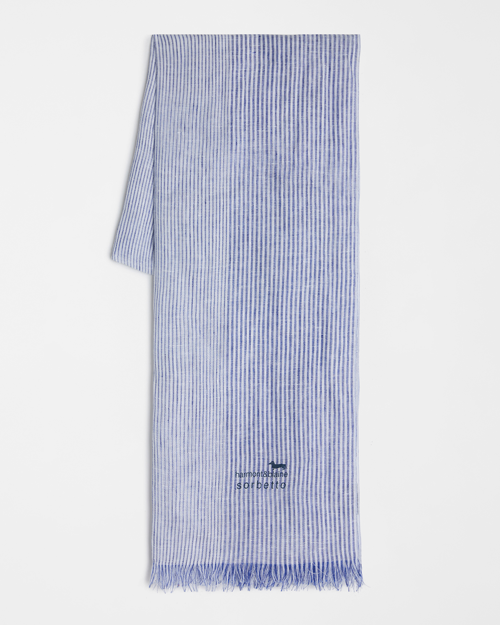 Sorbet capsule pure linen scarf, Blue, large