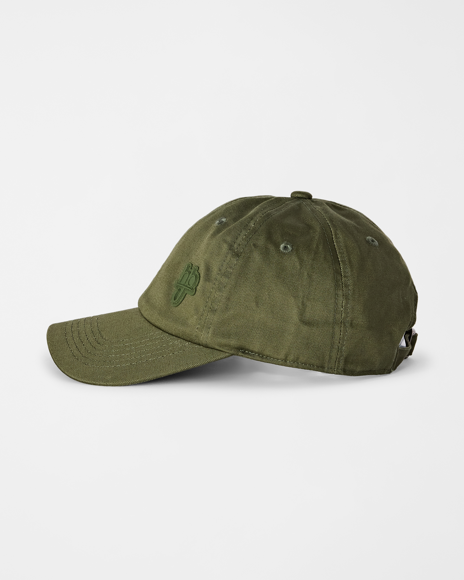 Baseball Cap HBJ Uomo con Patch Logo in Puro Cotone, VERDE, large