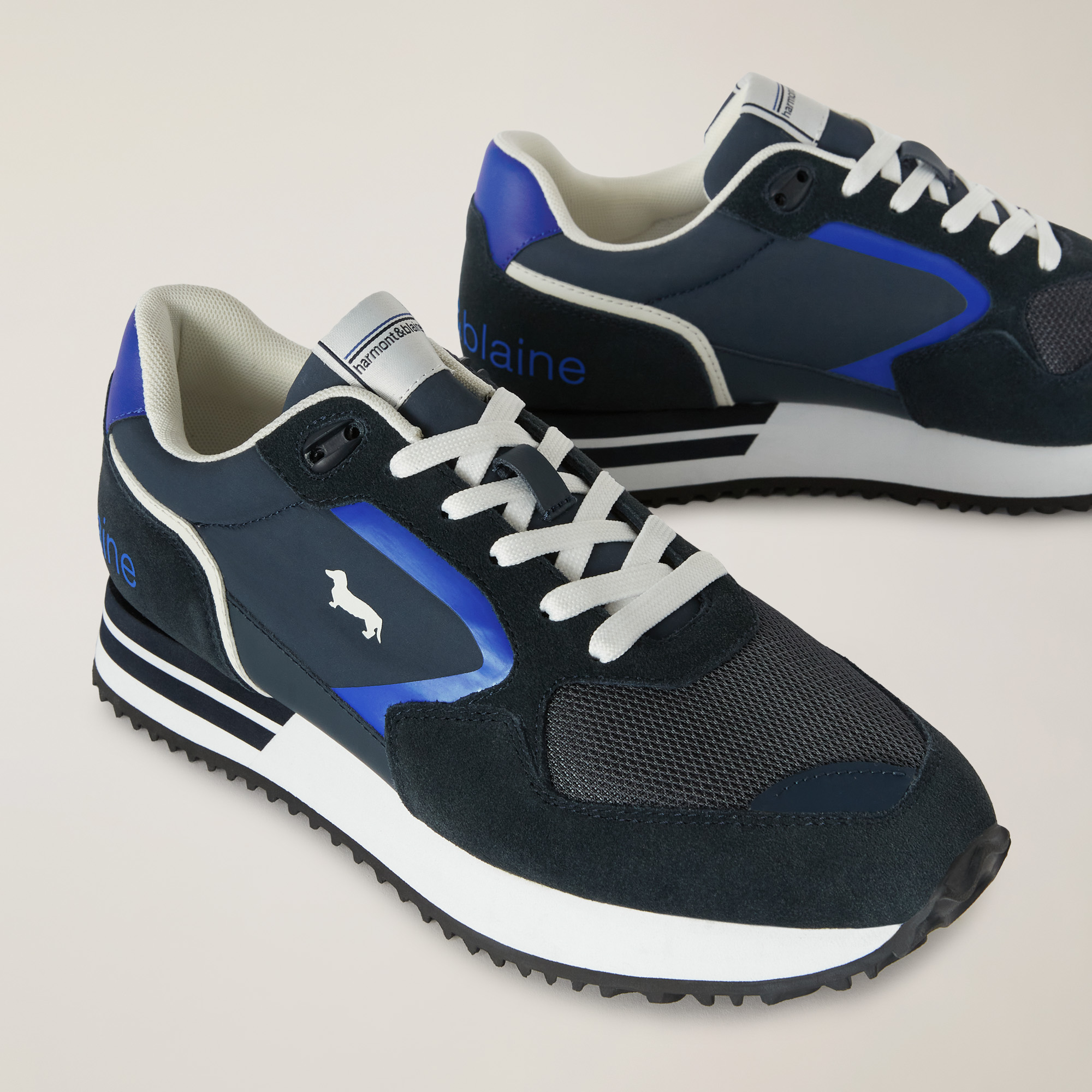 Sneaker with Inserts, Blue, large image number 3