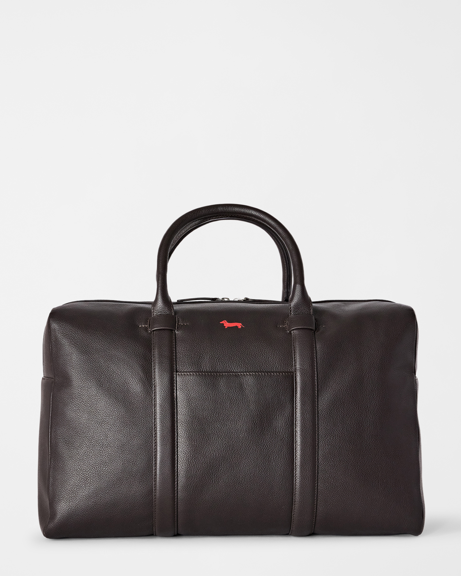 Men&rsquo;s travel bag in genuine dark oak leather