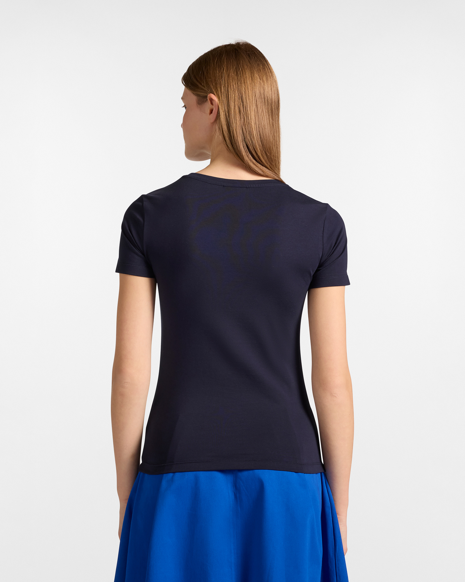 Camiseta con Perro Salchicha de Strass, Azul Navy, large image number 1