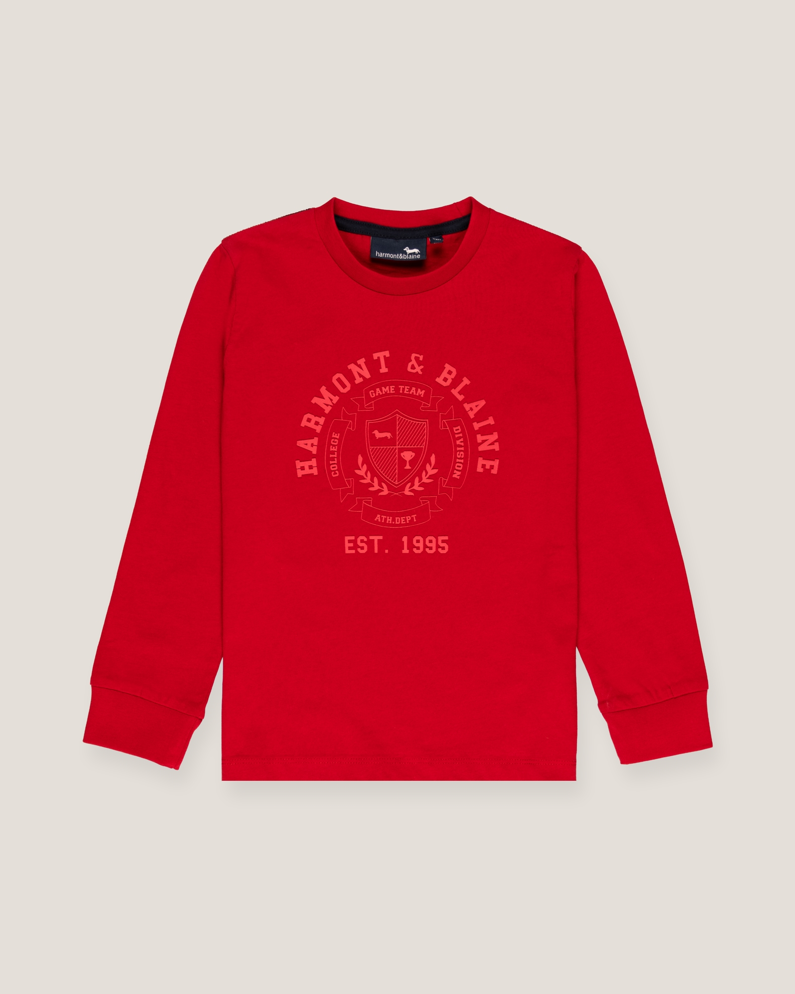 Long-sleeve t-shirt with tone-on-tone print