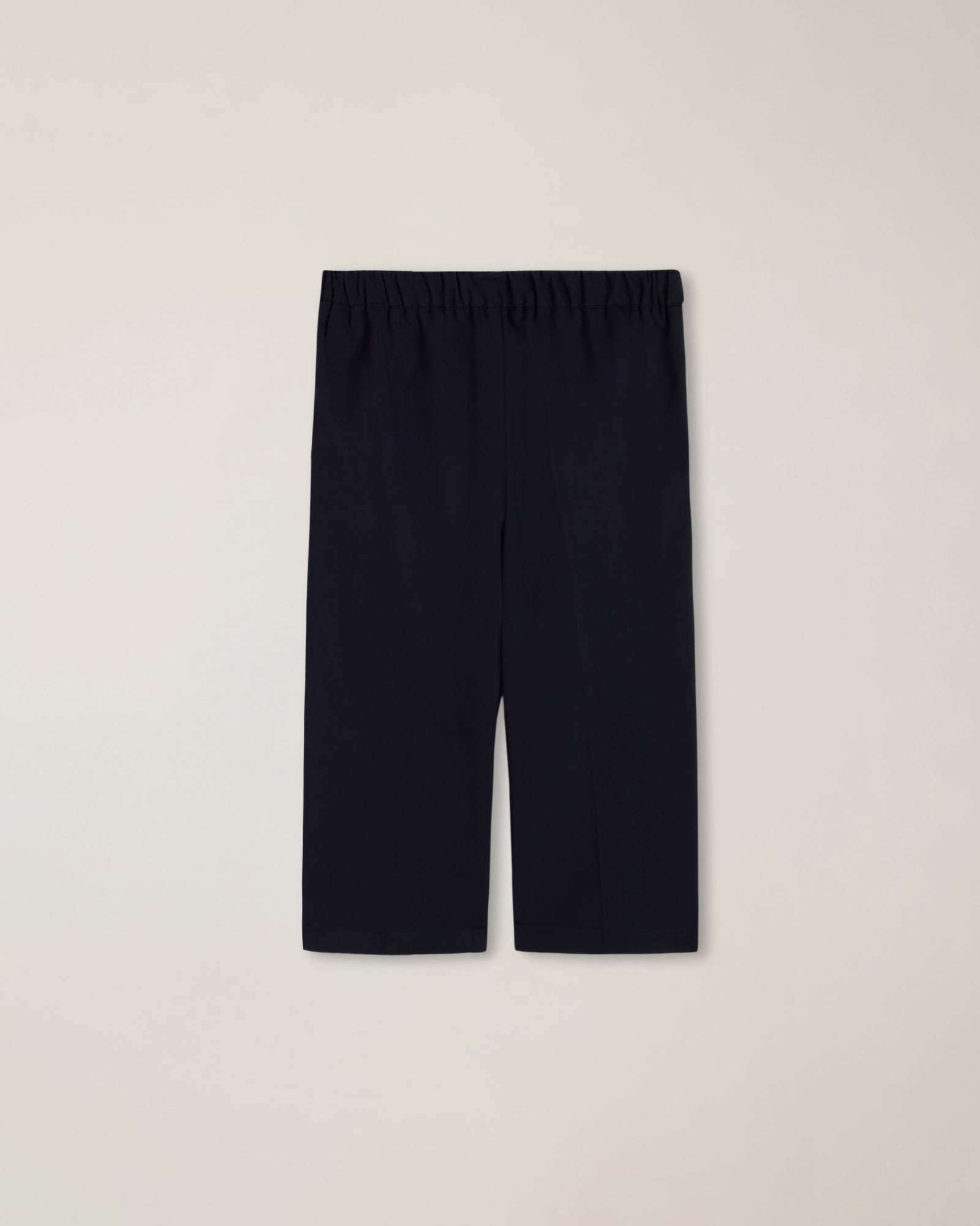 Palazzo cropped trousers with tone-on-tone logo embroidery