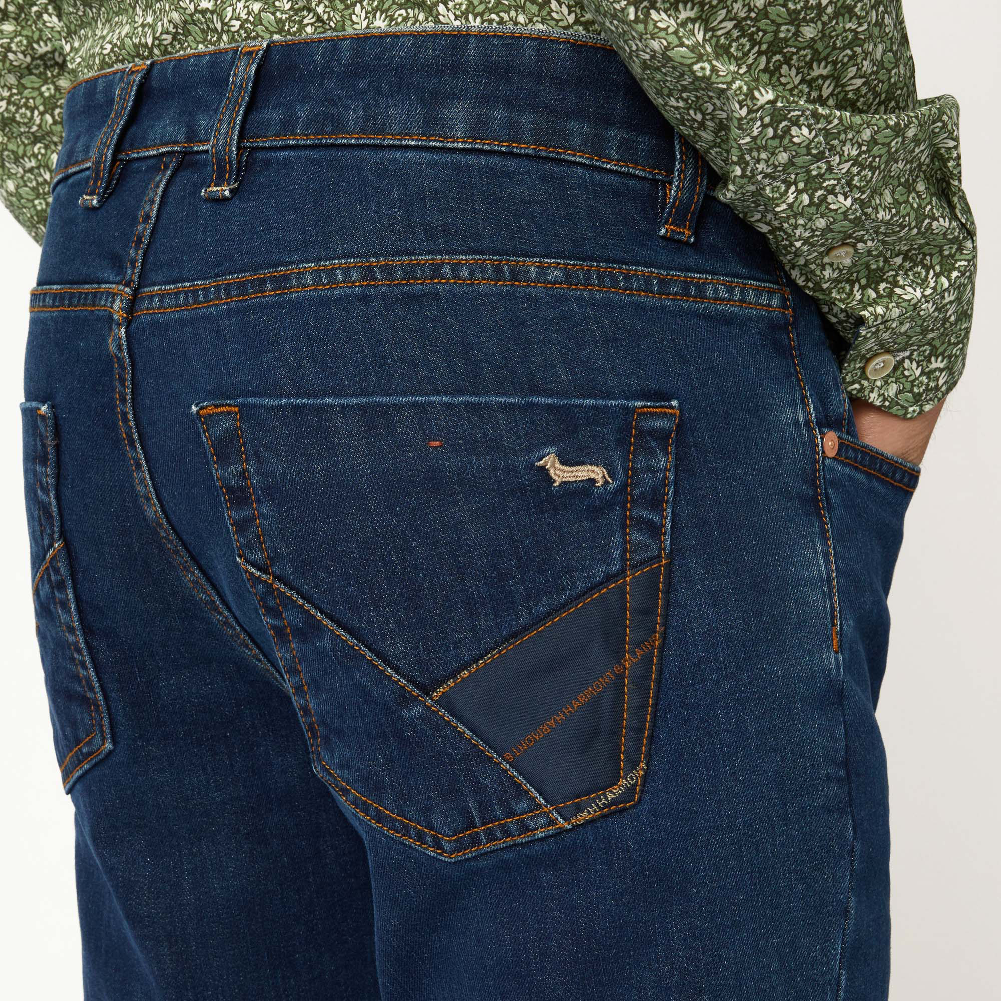 Denim Pants with Inserts, Blue, large image number 2