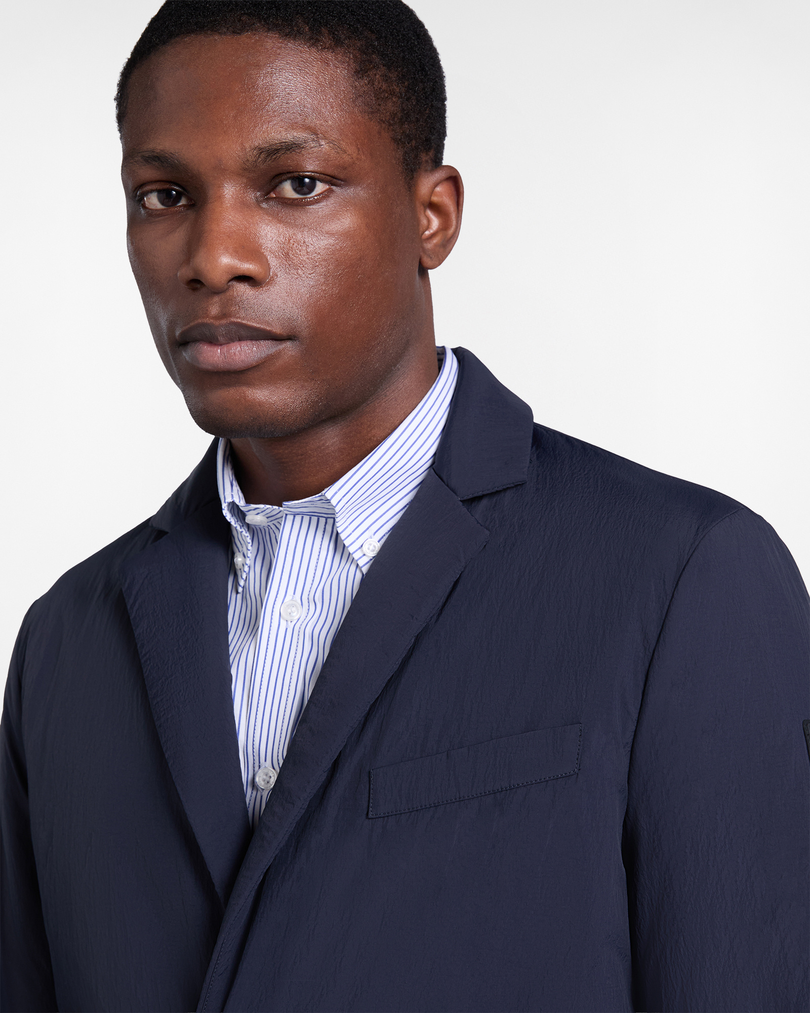 Men's ultralight nylon jacket, Navy Blue, large image number 2