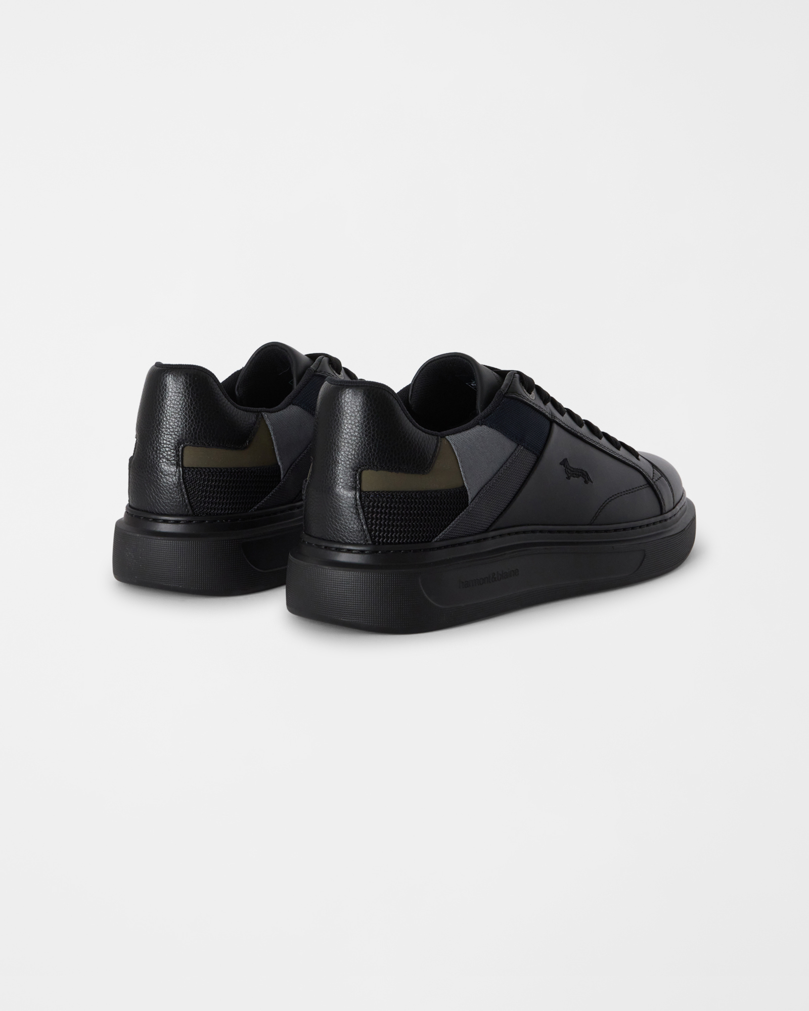 MEN'S CALF-TEX FABRIC SHOE, BLACK - MULTICOLOR, large image number 2