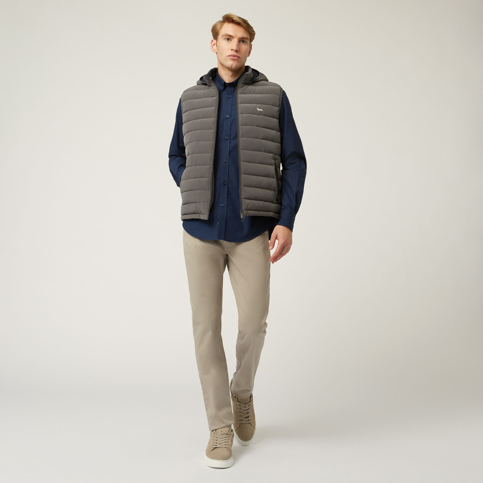 Gilet Essentials in nylon tecnico, Blu Chiaro, large image number 3
