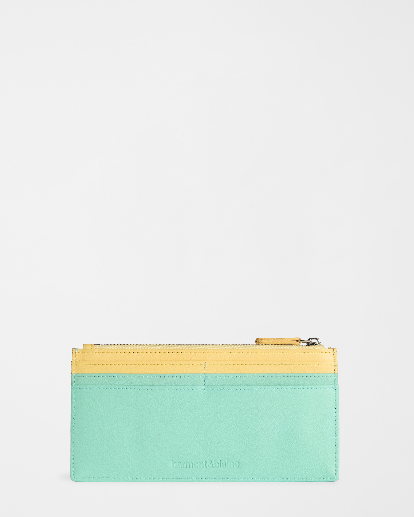 Porta Carte di Credito con zip, Verde, large image number 1