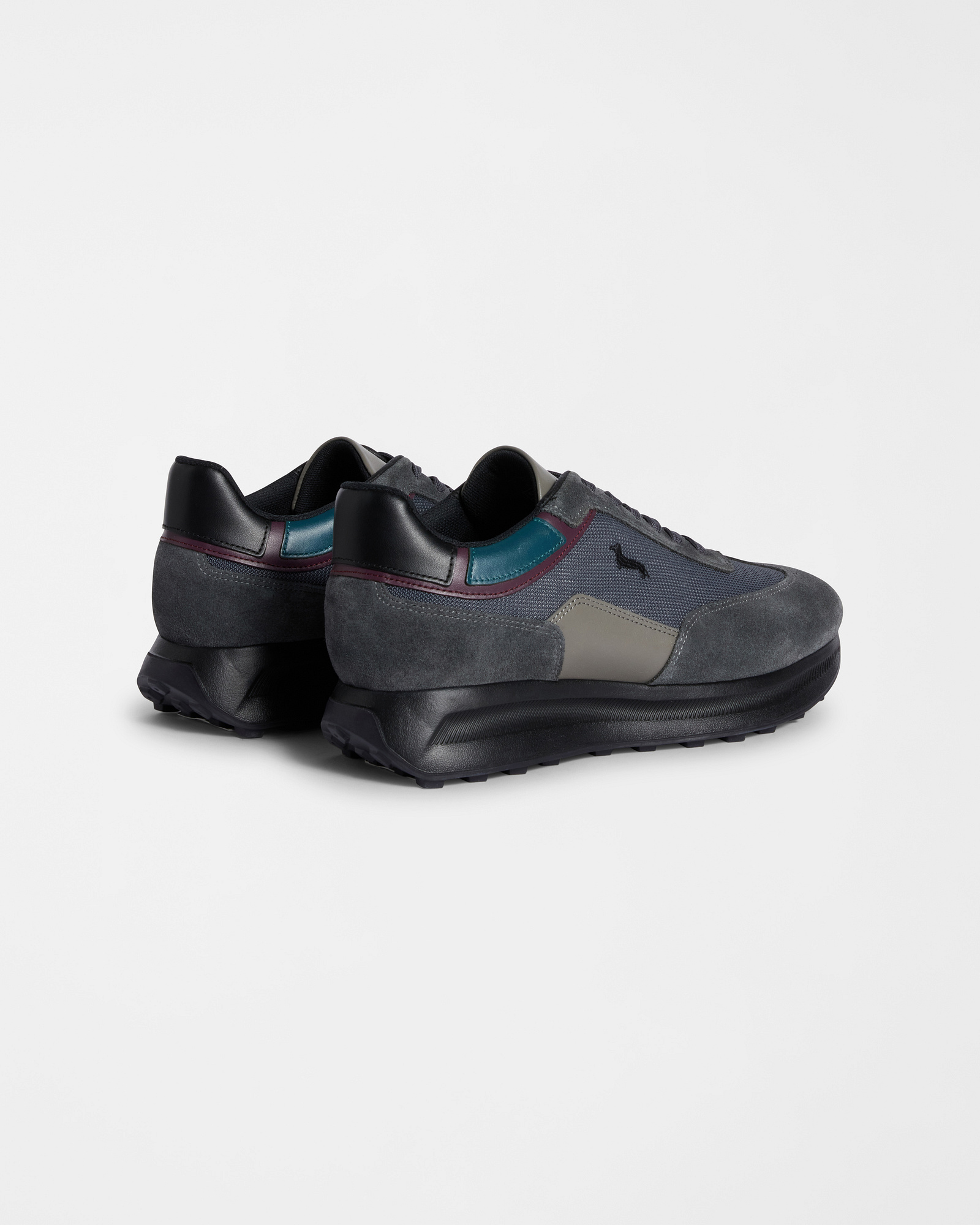 Sneakers in Fabric and Suede, Gray, large image number 2