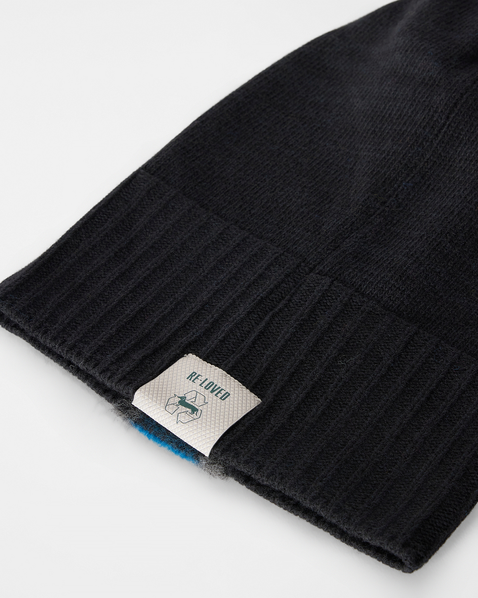 Men&rsquo;s Wool and Cashmere Blend Hat from the Re-Loved Capsule Collection, Made in Italy, BLACK, large