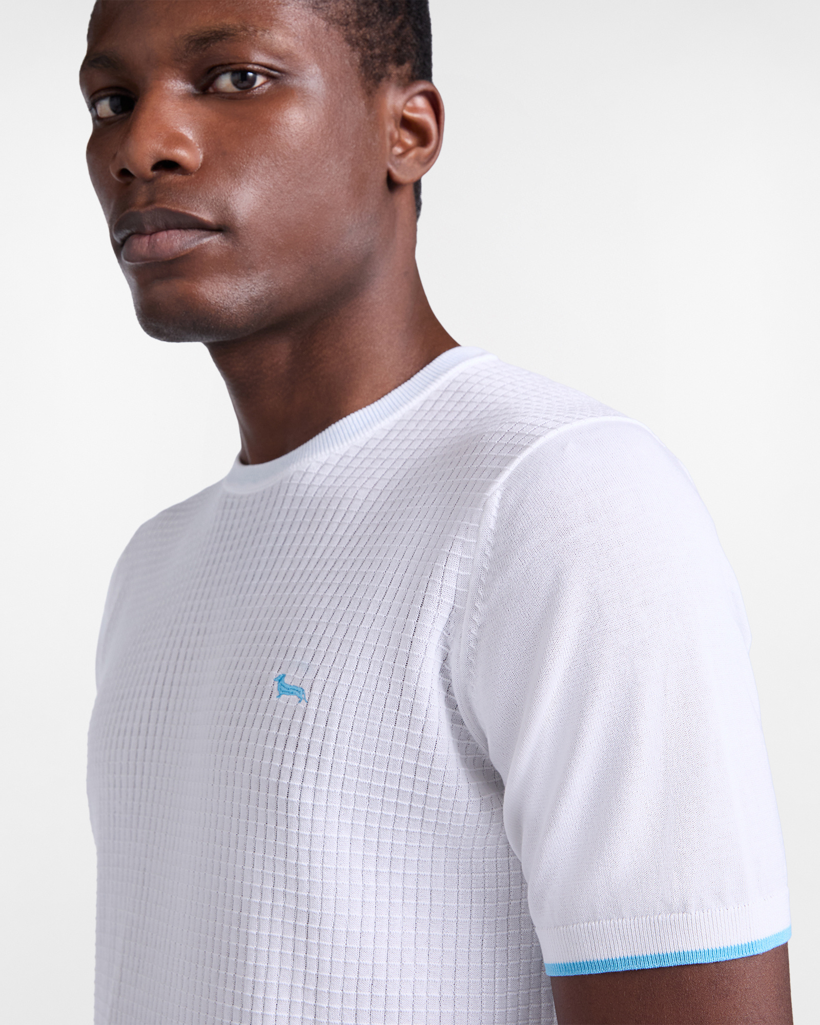 Knit T-shirt with 3D processing, White, large image number 2