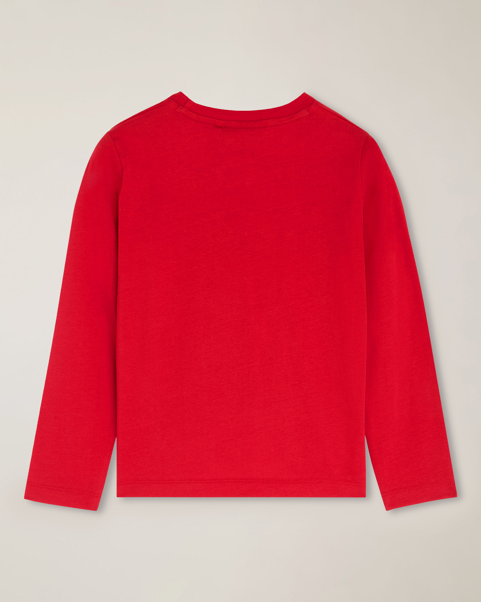 Long‑sleeve jersey T‑shirt with logo, Red, large image number 1