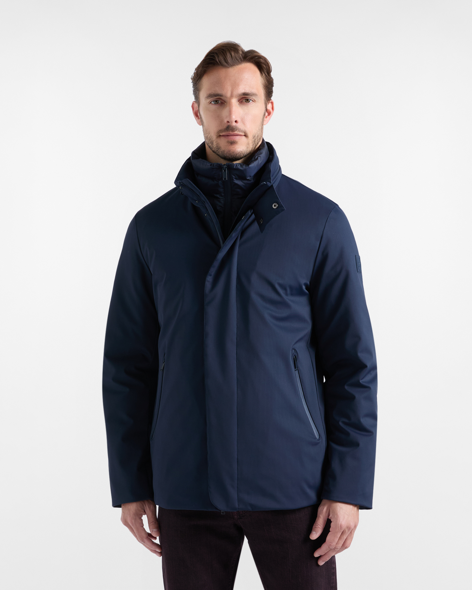Men&rsquo;s Navy Blue Stretch Nylon Field Jacket