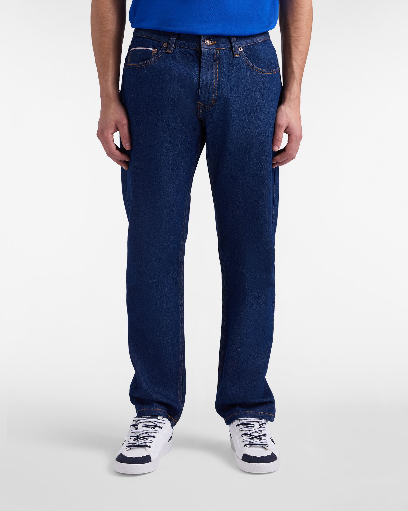 Pantaloni Uomo Denim Cimosato Narrow Fit, Uomo, Blu Denim, Taglia: 32
