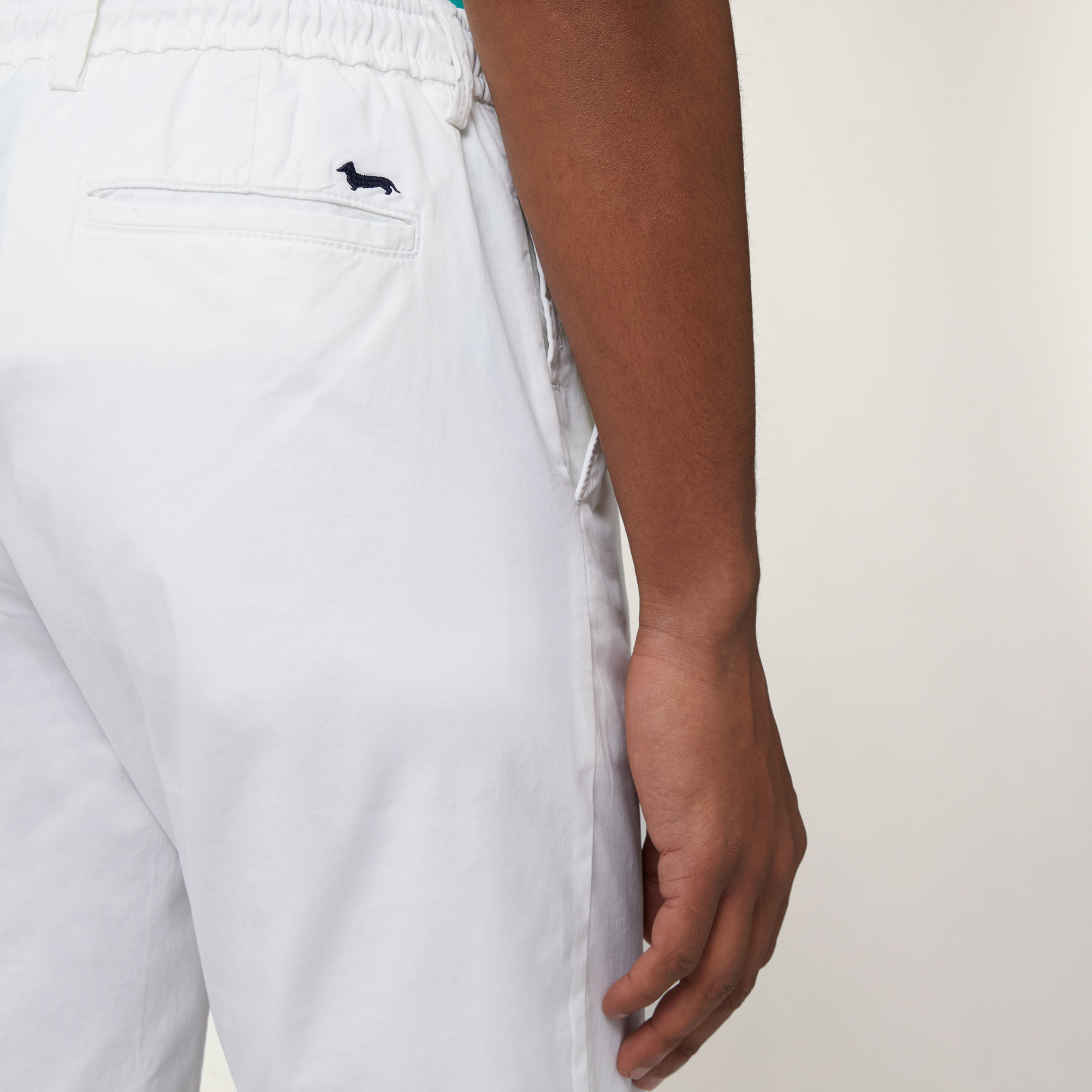 Cotton Bermuda Shorts with Drawstring, White, large image number 2