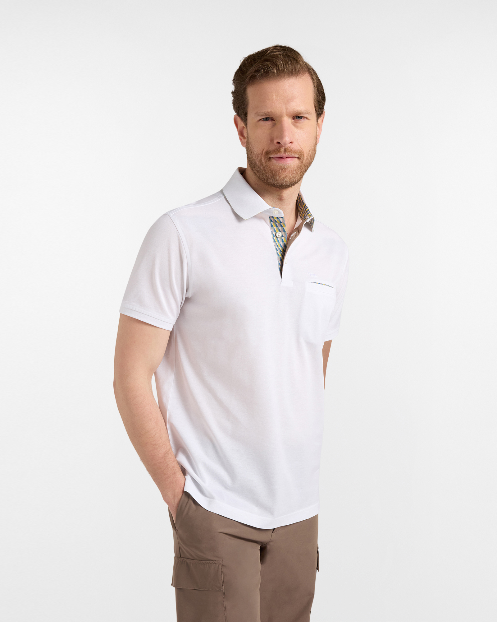 Polo shirt with breast pocket
