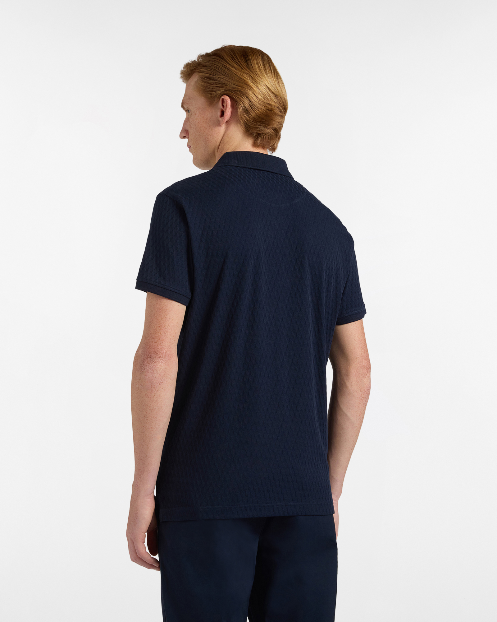 Polo uomo slim fit motivo jaquard