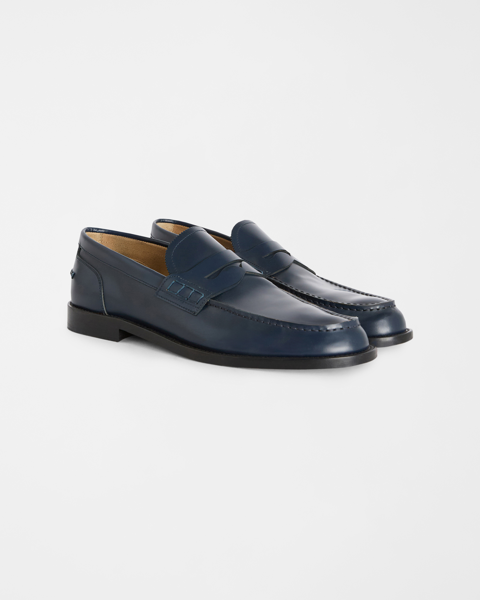 Leather College Loafers