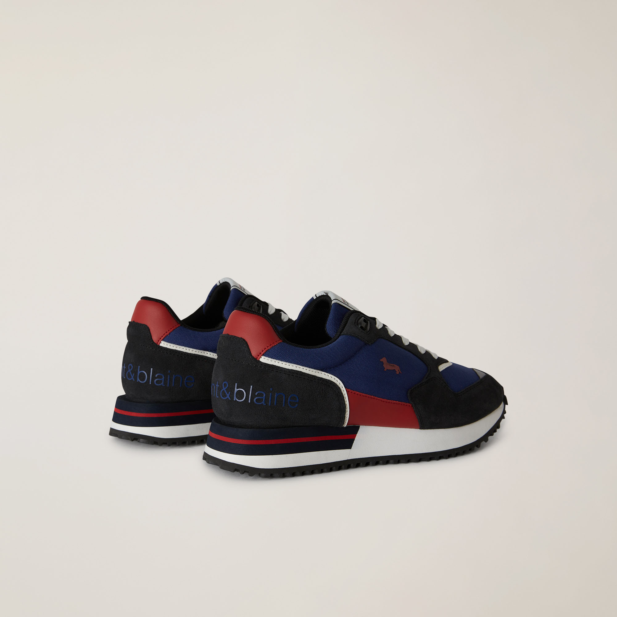 Sneaker Con Inserti A Contrasto, Blu/Rosso, large