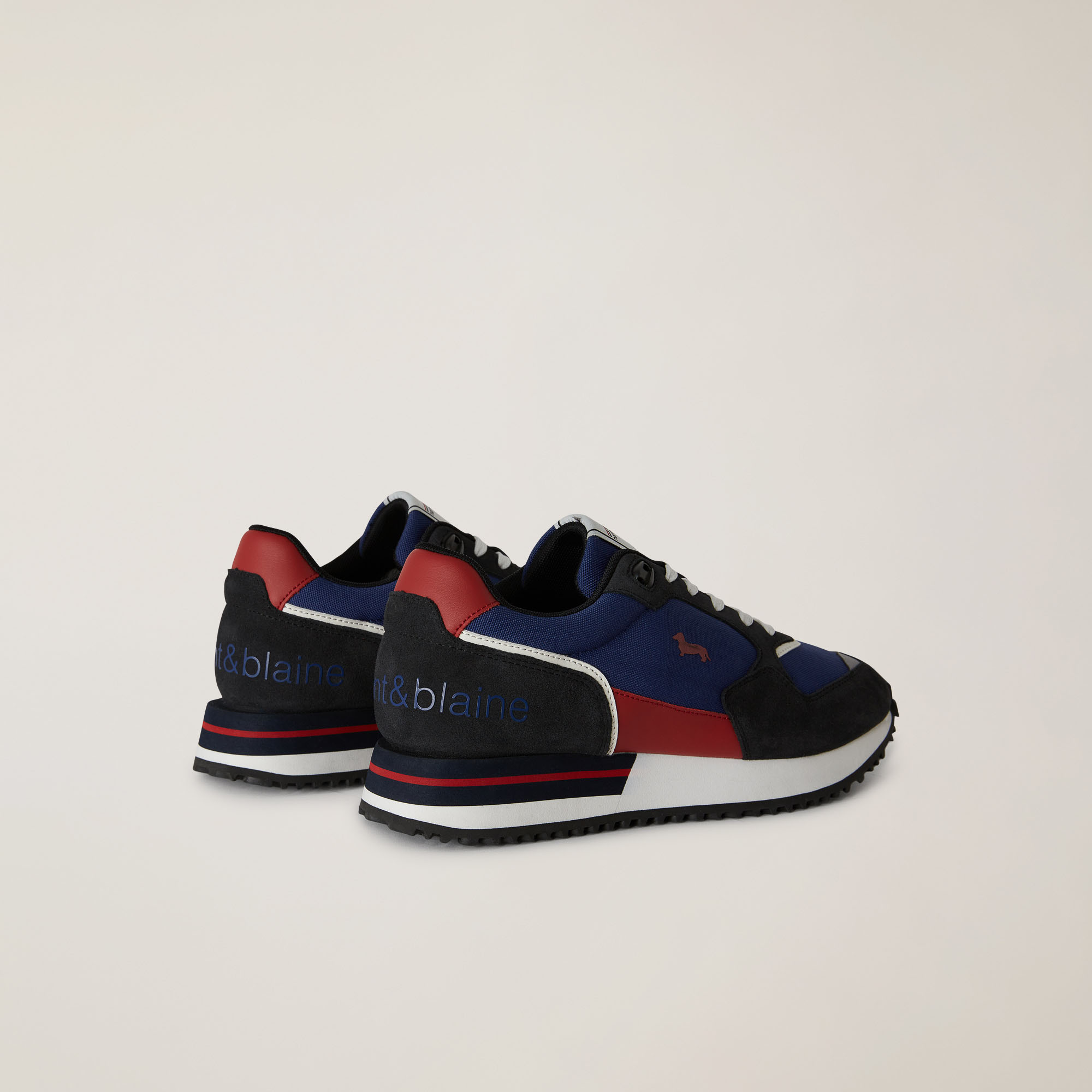 Sneakers Avec Empiècements Contrastants, Bleu/Rouge, large image number 2
