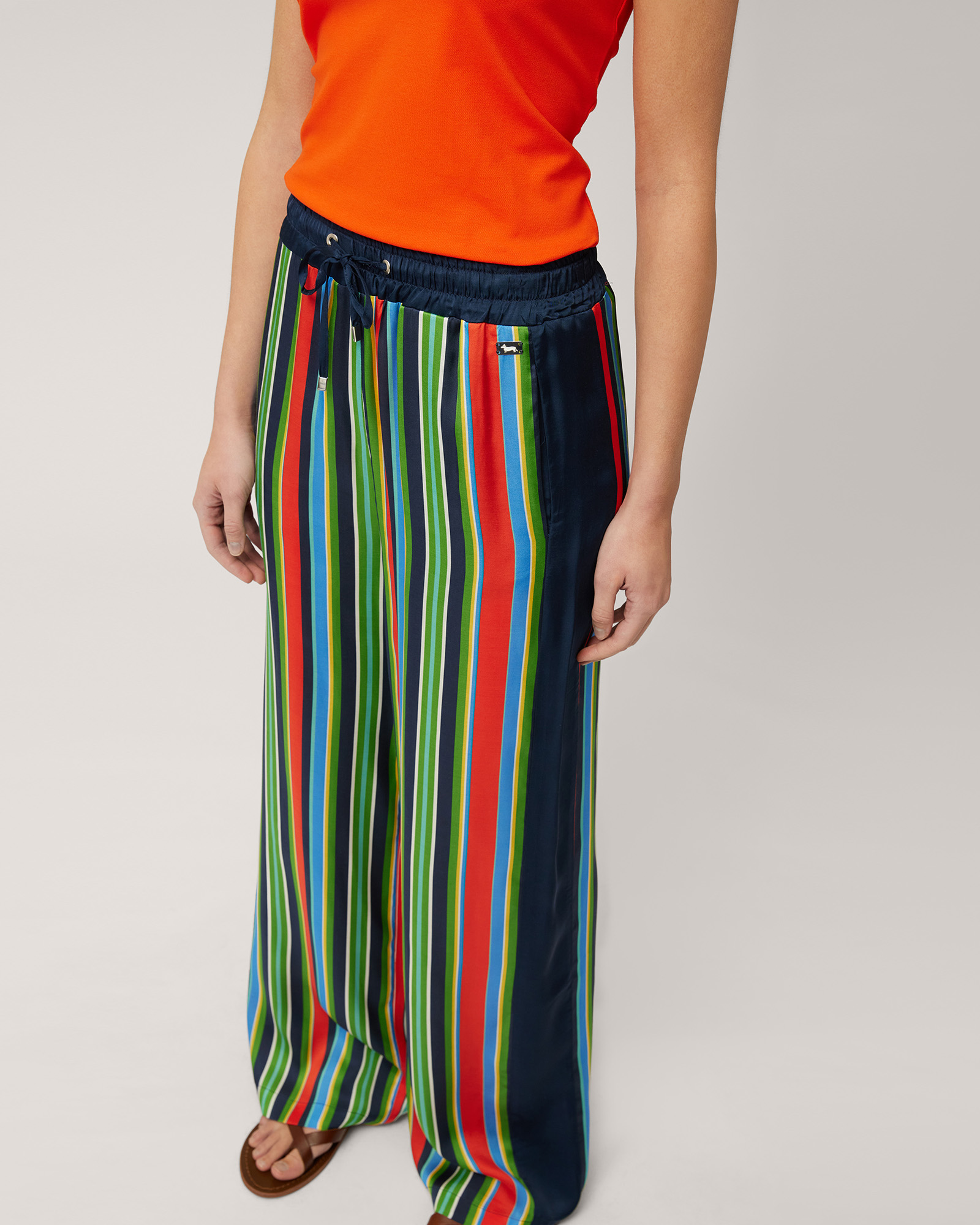 Pantalon À Rayures Multicolores, Marine, large image number 2