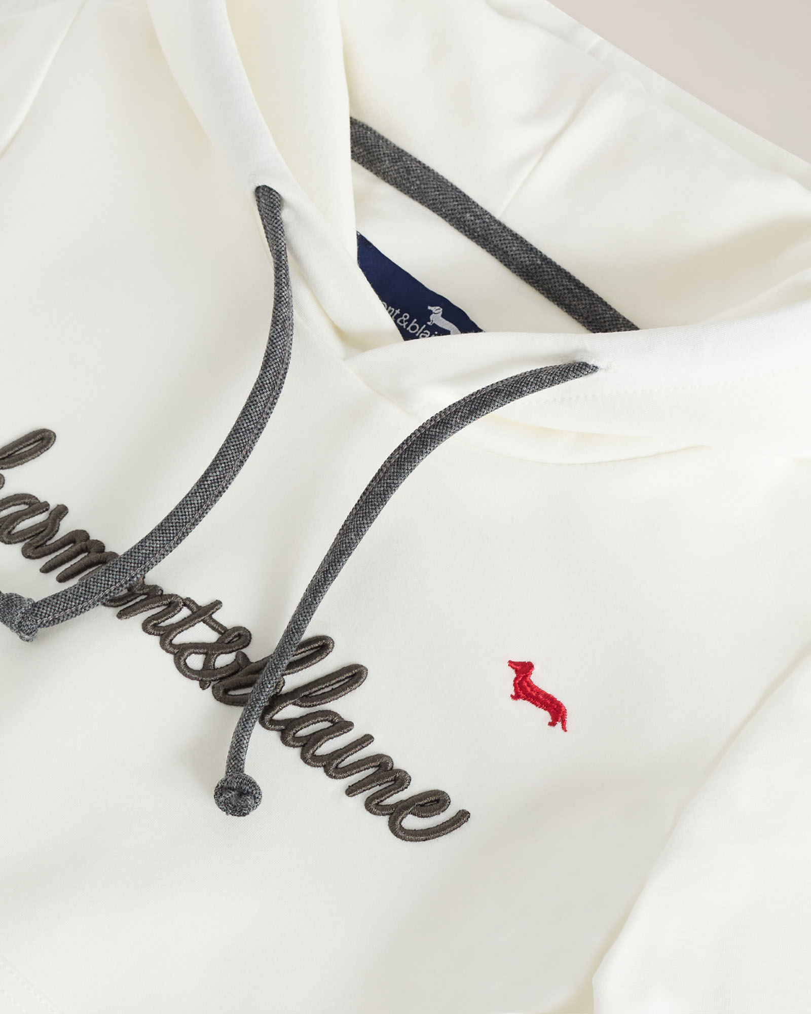 Hoodie with embroidered logo, White, large image number 2