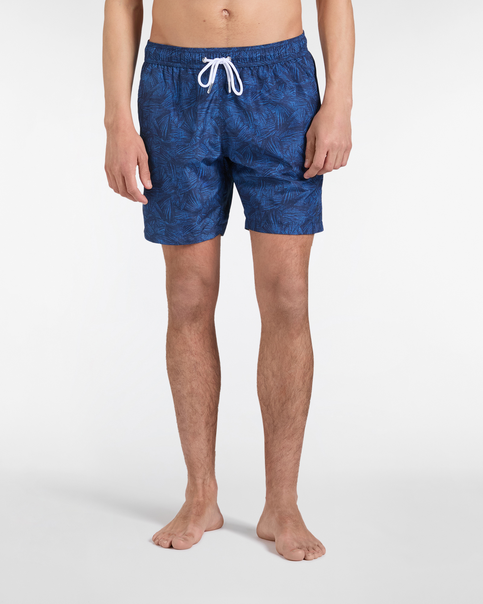 Costume boxer mare stampa foglie allover