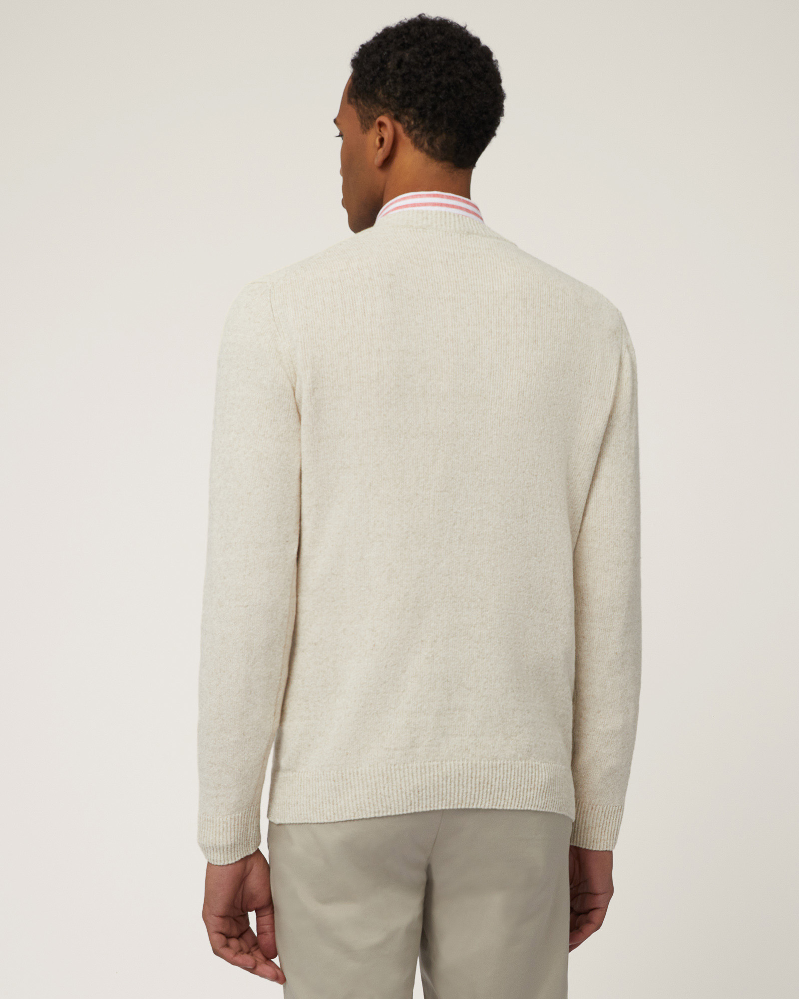 Pull à col en V, Beige, large image number 1
