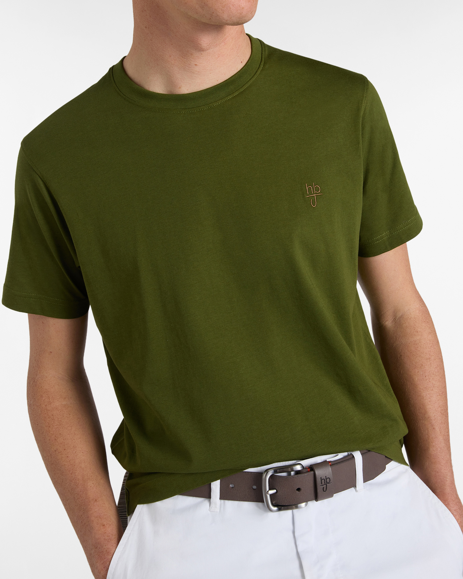 T‑shirt Uomo Basic Narrow Fit, Verde militare, large image number 2