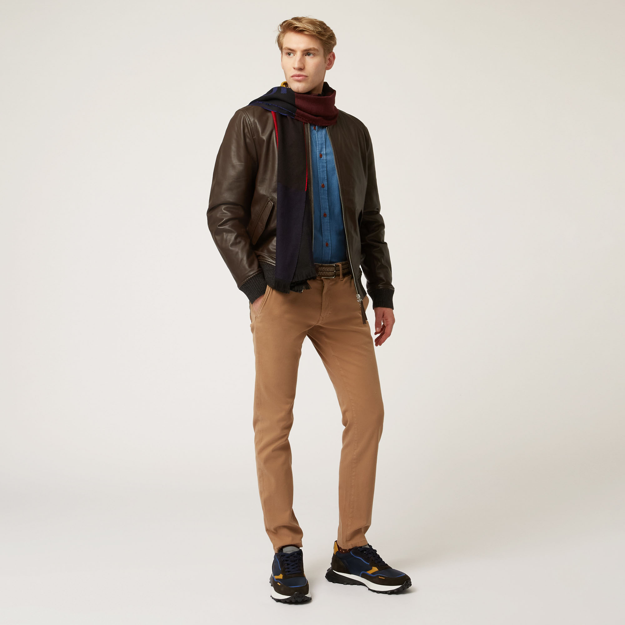 Colorfive Art Academy Five-Pocket Pants, Brown, large image number 3