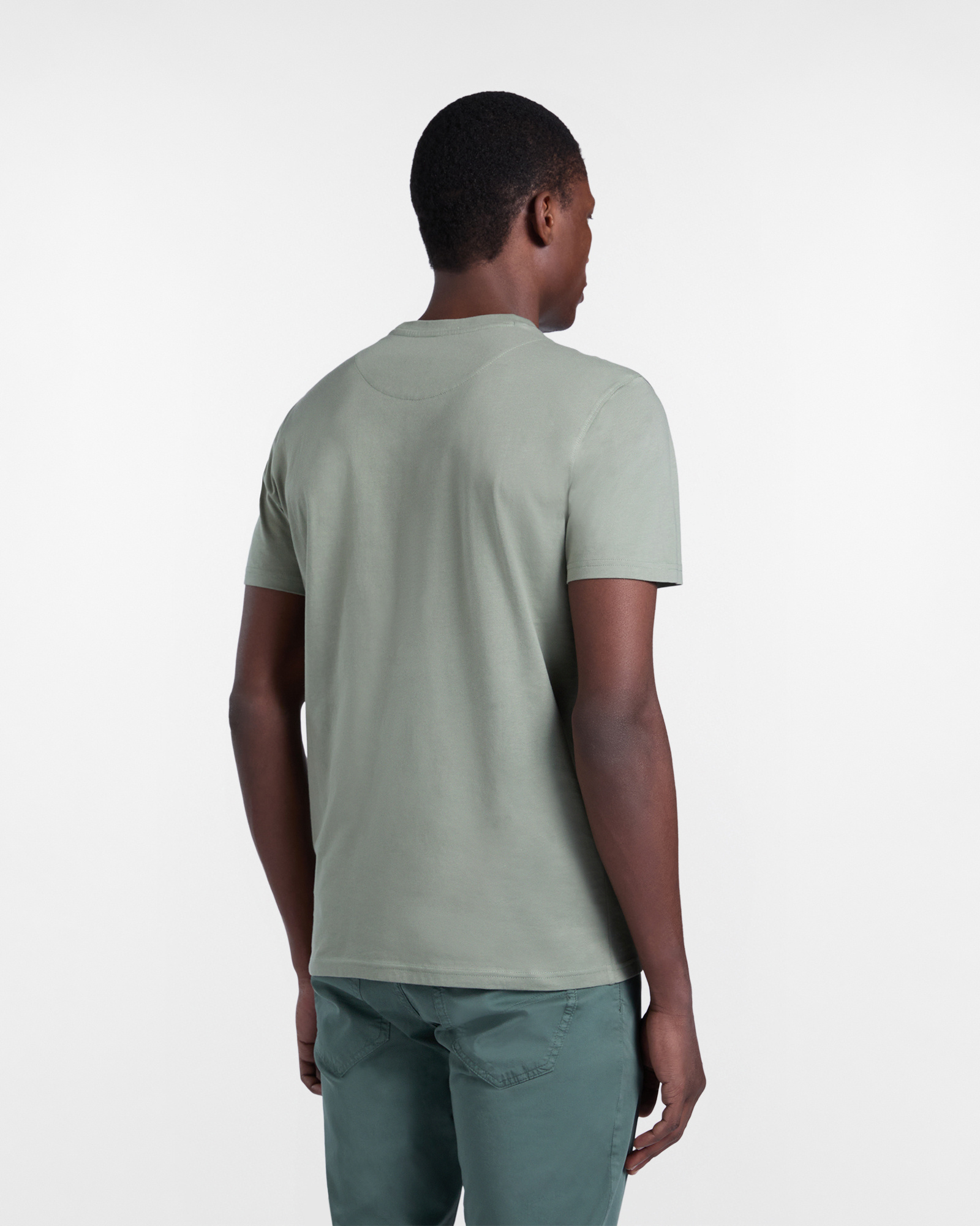 Camiseta ajustada de algod&oacute;n para hombre, Verde, large image number 1