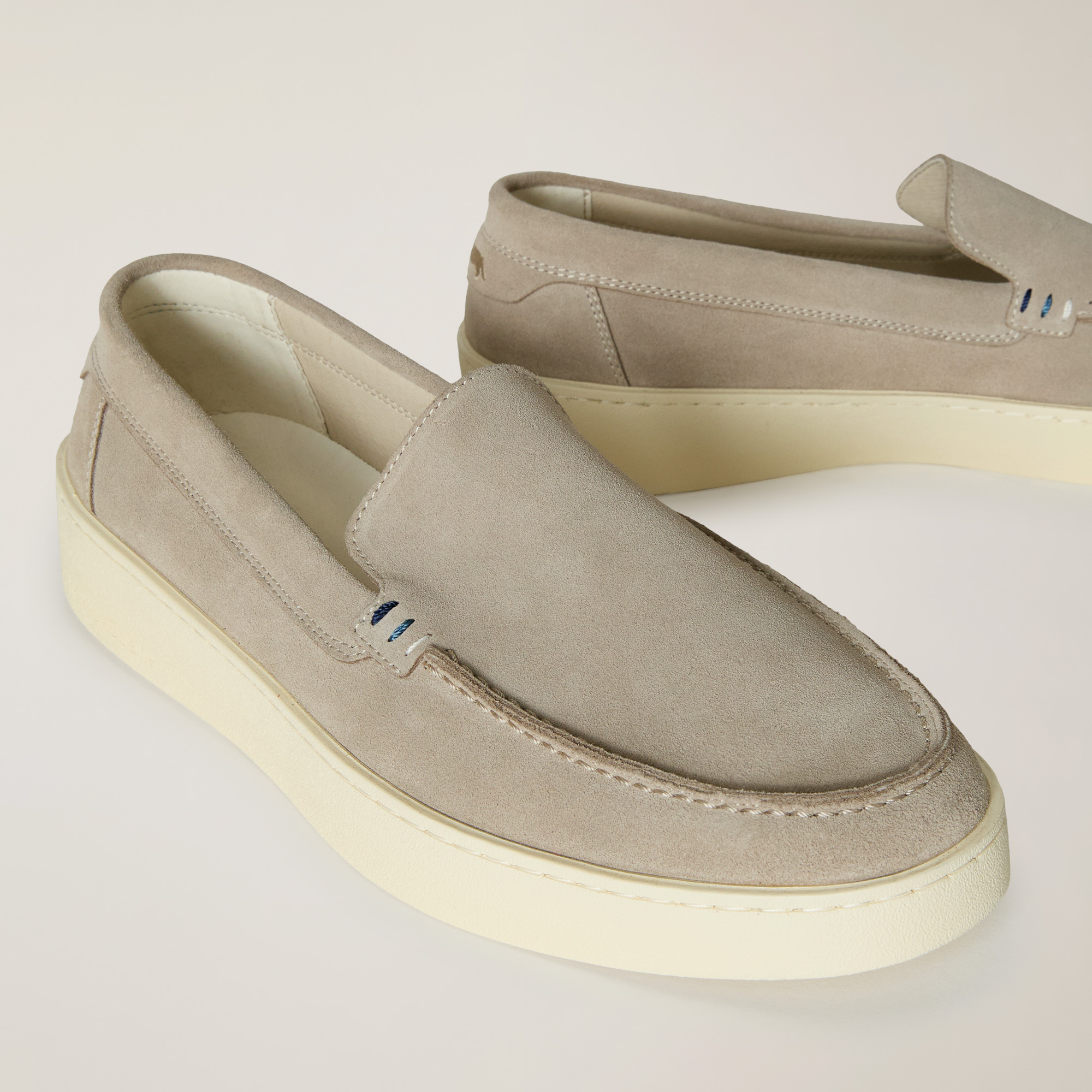 Mixed-material sneaker, Beige, large image number 3