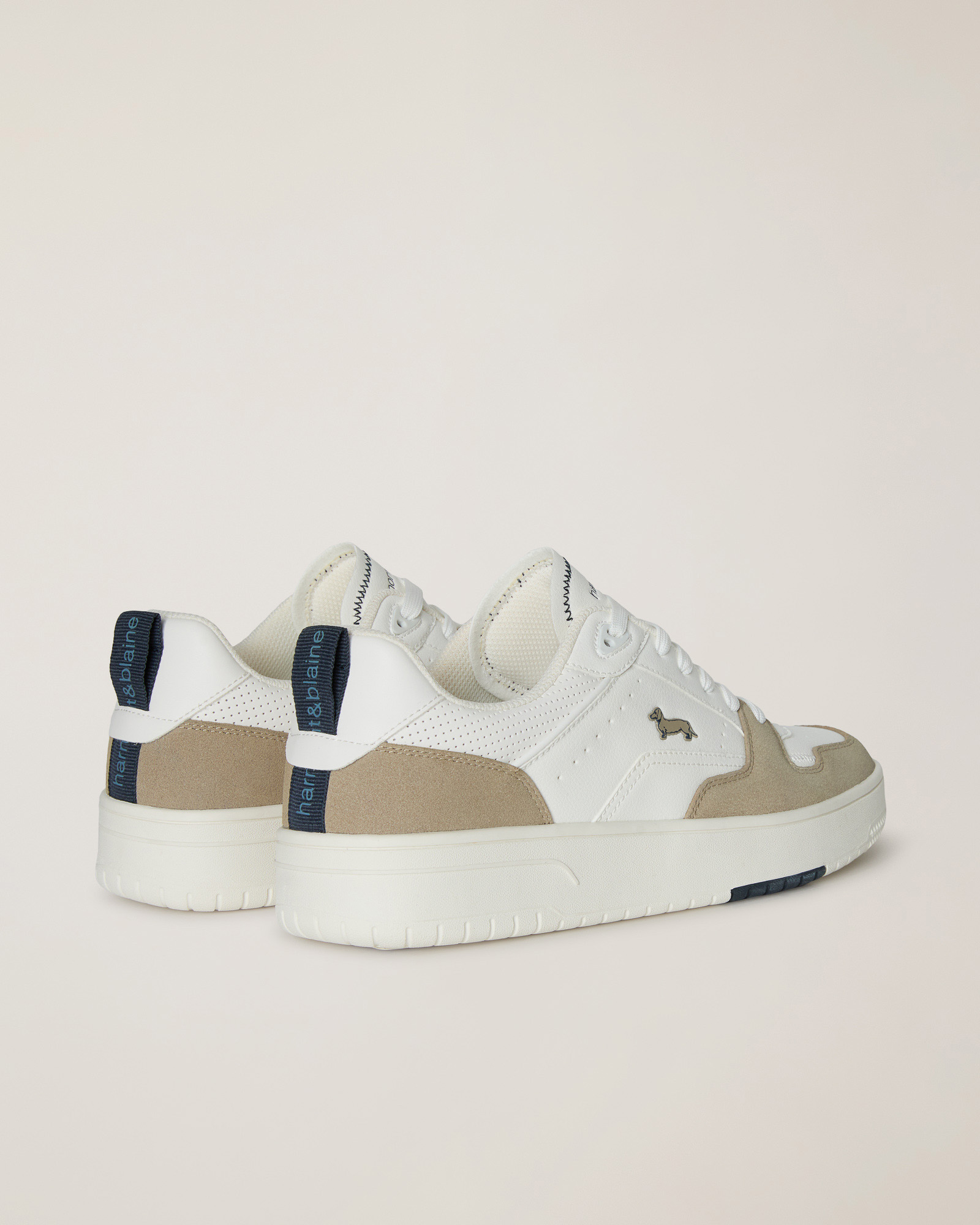 Sneaker Mix Di Materiali, Beige/Bianco, large image number 2