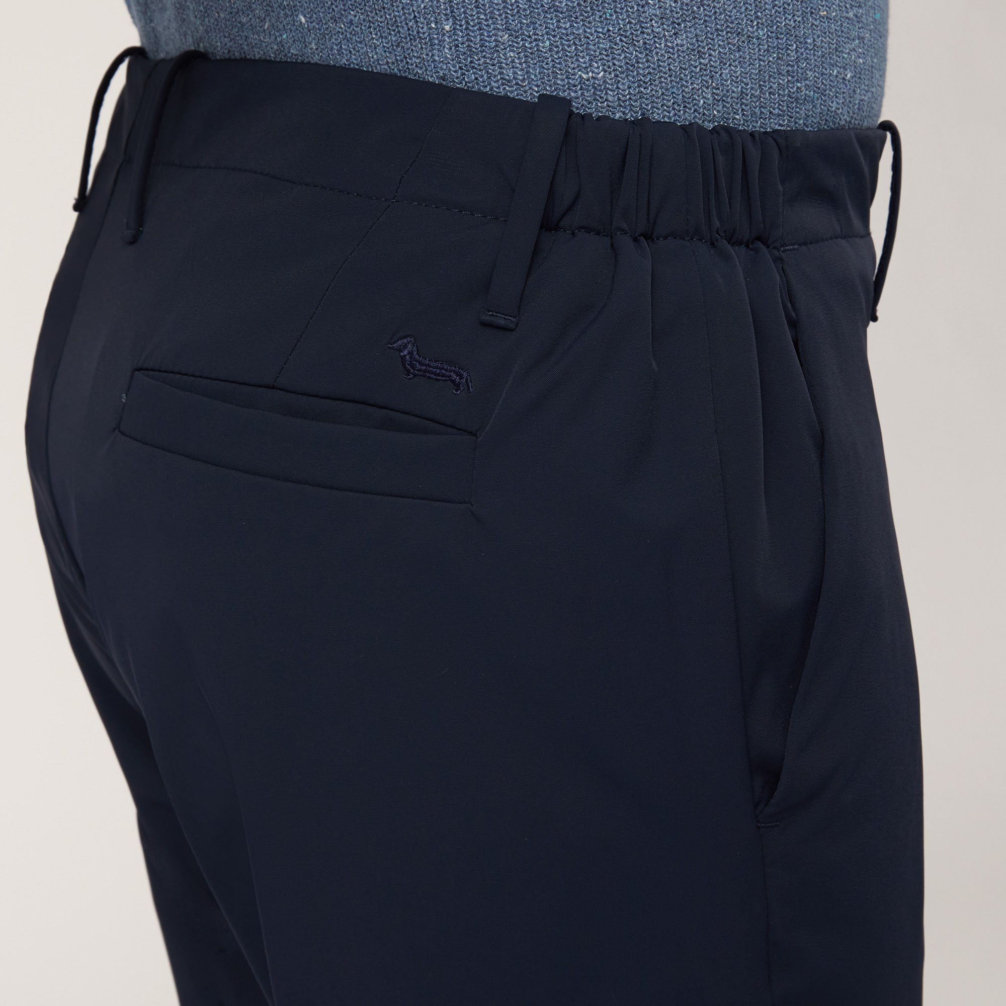 Pantaloni Chino Con Elastico, Blu Navy, large image number 2