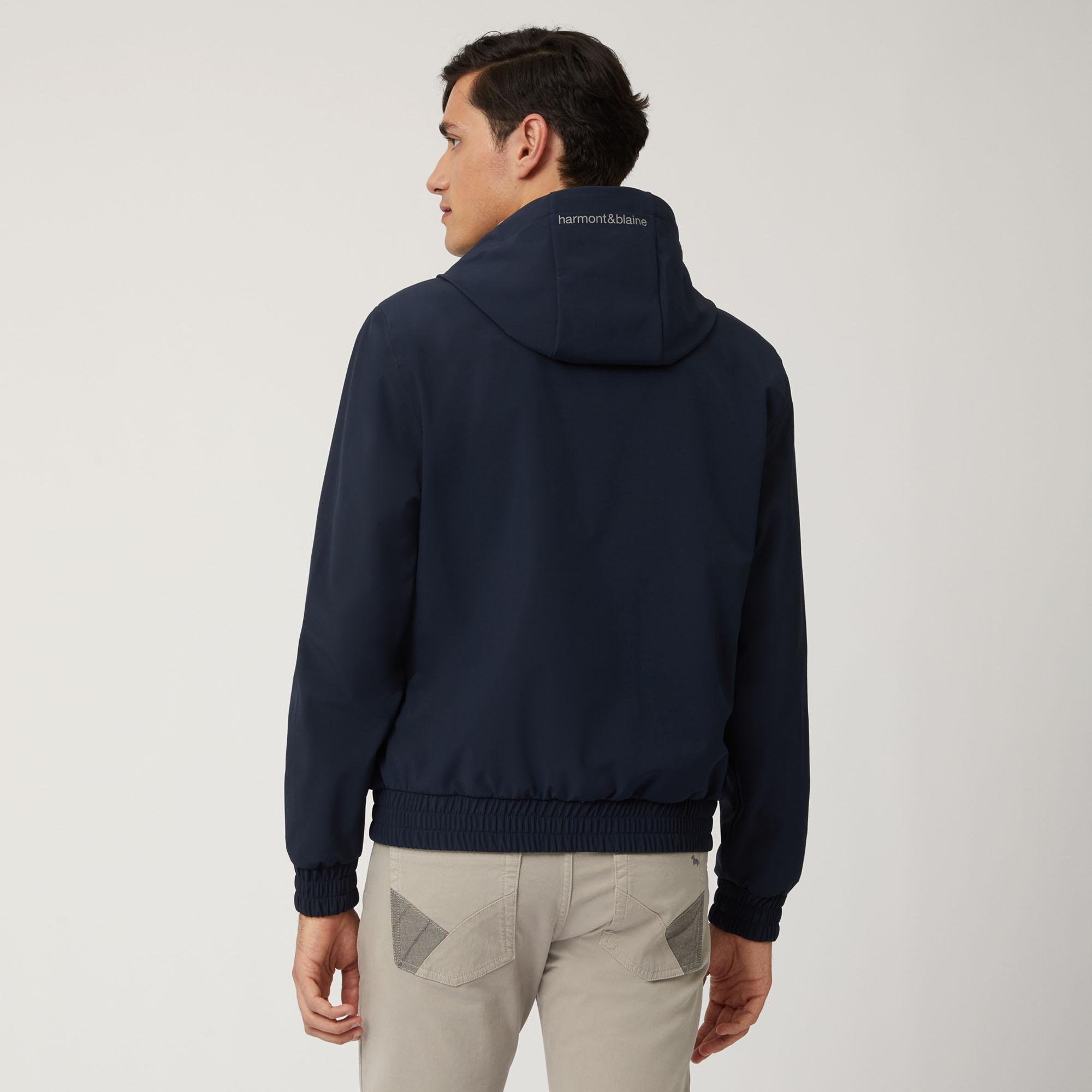 Bomber À Capuche En Softshell, Bleu, large image number 1