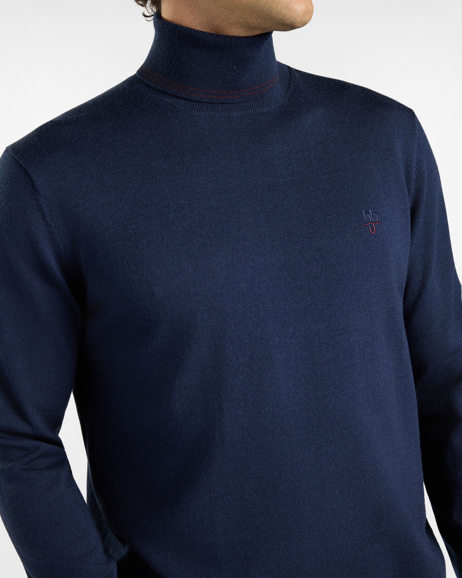 Dolcevita HBJ Uomo in pura lana, BLU SCURO, large