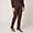Pantalone Chino Narrow In Twill Pesante Di Cotone , Marrone Scuro, swatch