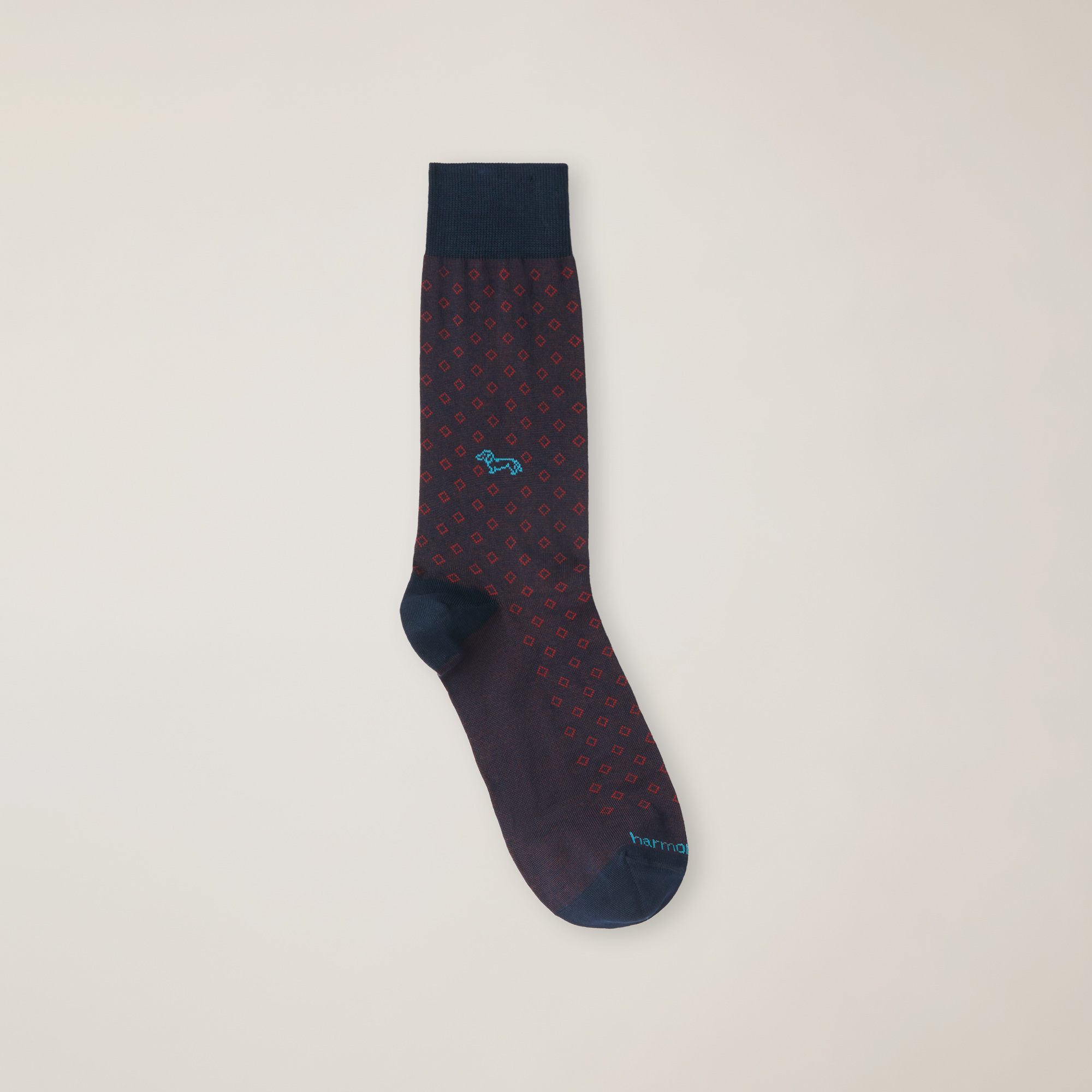 Kurze Socken Mit Mikromuster, Blau, large image number 0