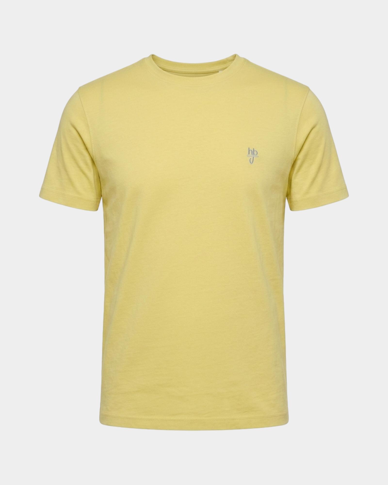 T-shirt HBJ Uomo Narrow Fit in puro cotone, GIALLO, large